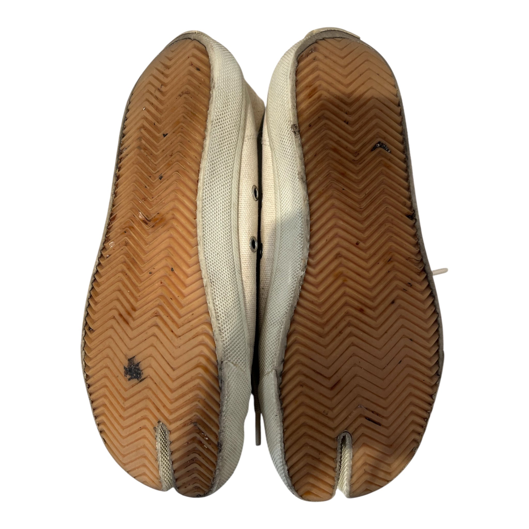 Maison Margiela/Low-Sneakers/EU 36.5/Cotton/CRM/U-Tip/tabi canvas low top sneakers view 8