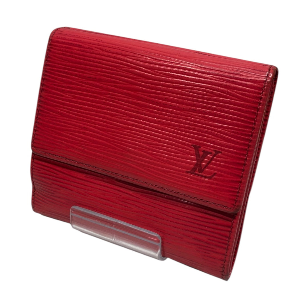 LOUIS VUITTON/Trifold Wallet/Leather/RED/epileather 2 button view 1