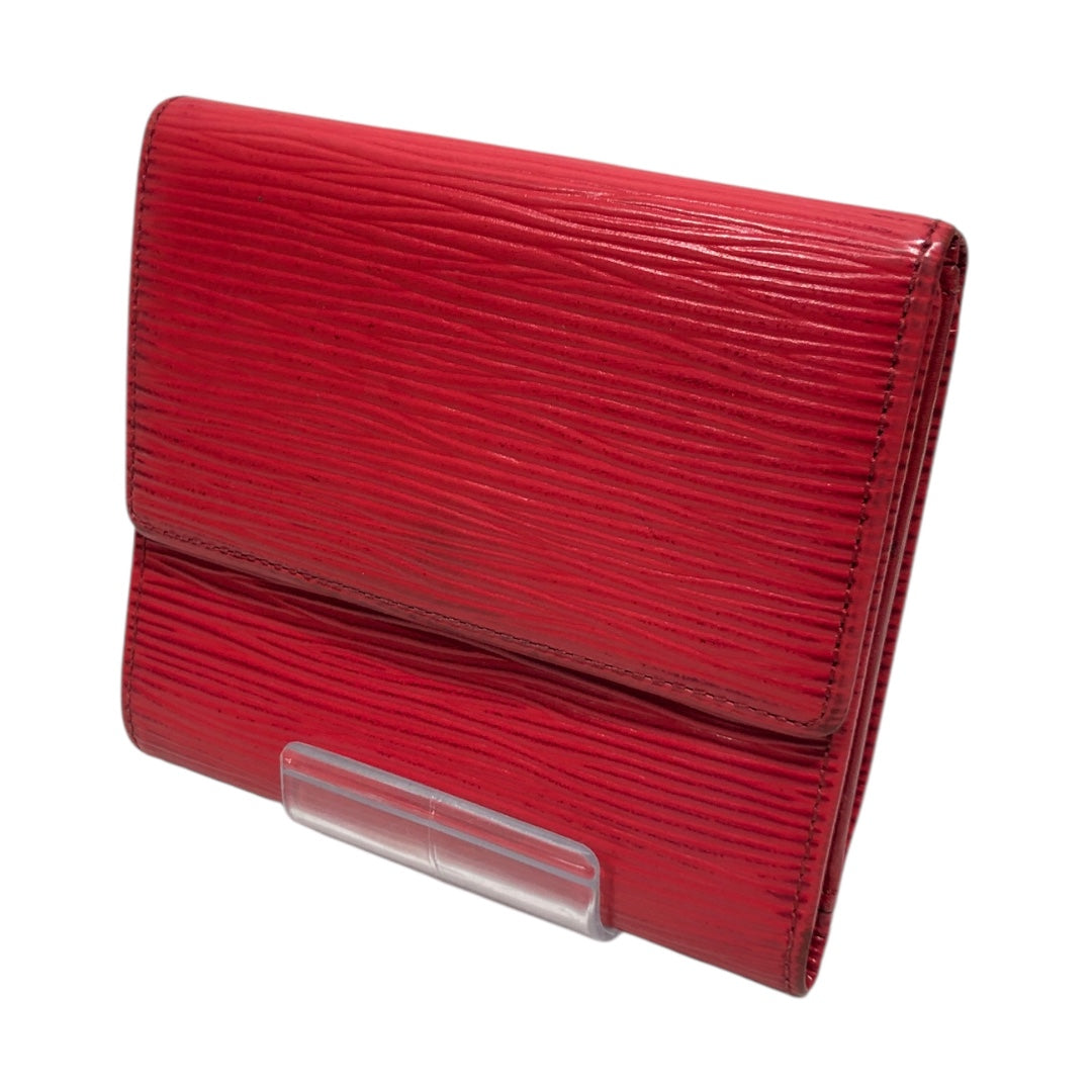LOUIS VUITTON/Trifold Wallet/Leather/RED/epileather 2 button view 2
