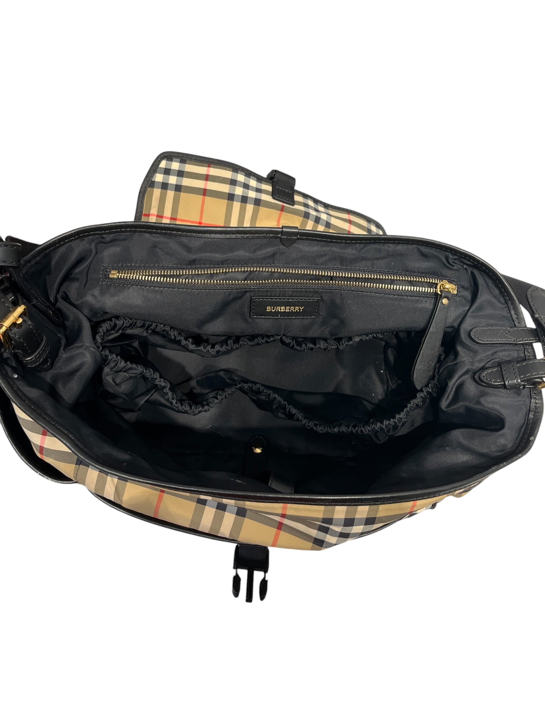 BURBERRY LONDON/Cross Body Bag/Plaid/Cotton/BEG/SLINGBAG view 4