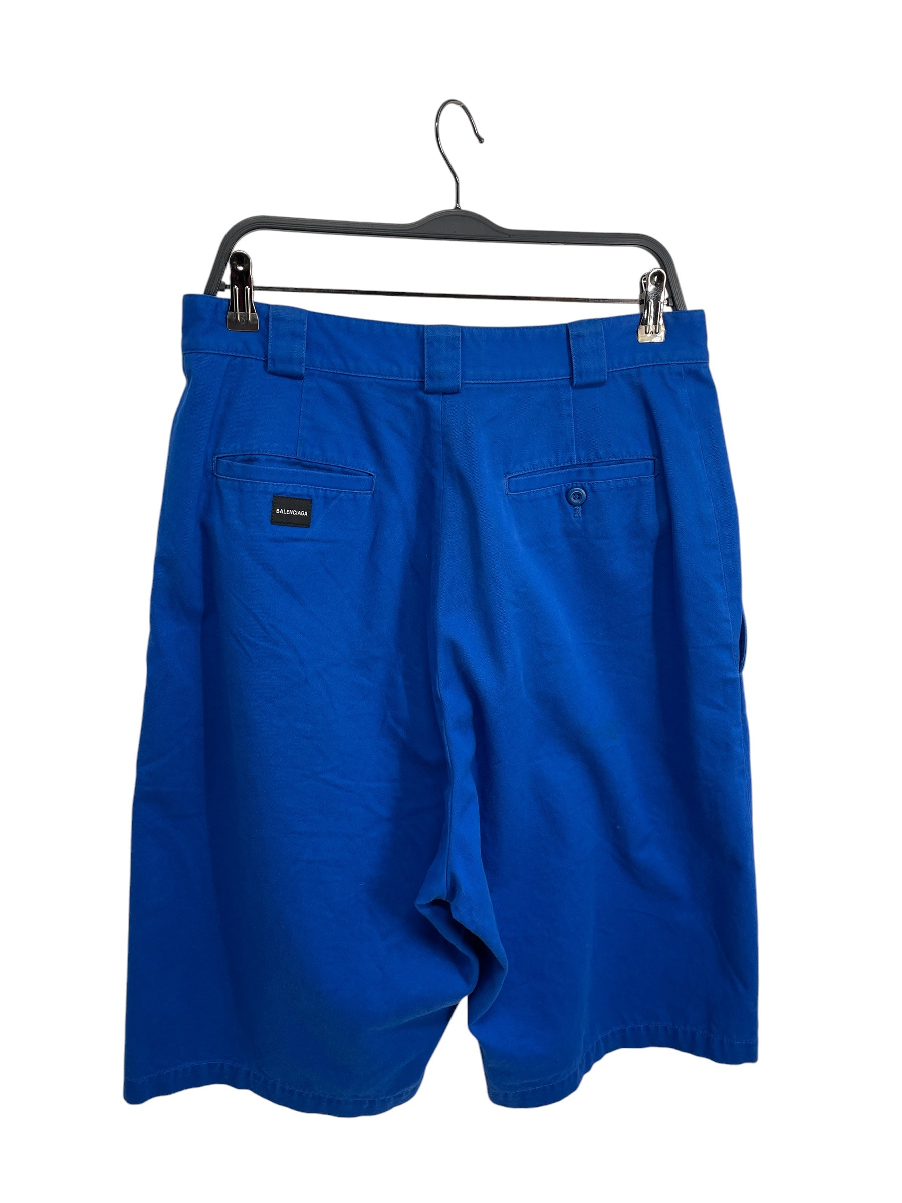 BALENCIAGA/Shorts/46/Cotton/BLU/boxy view 2