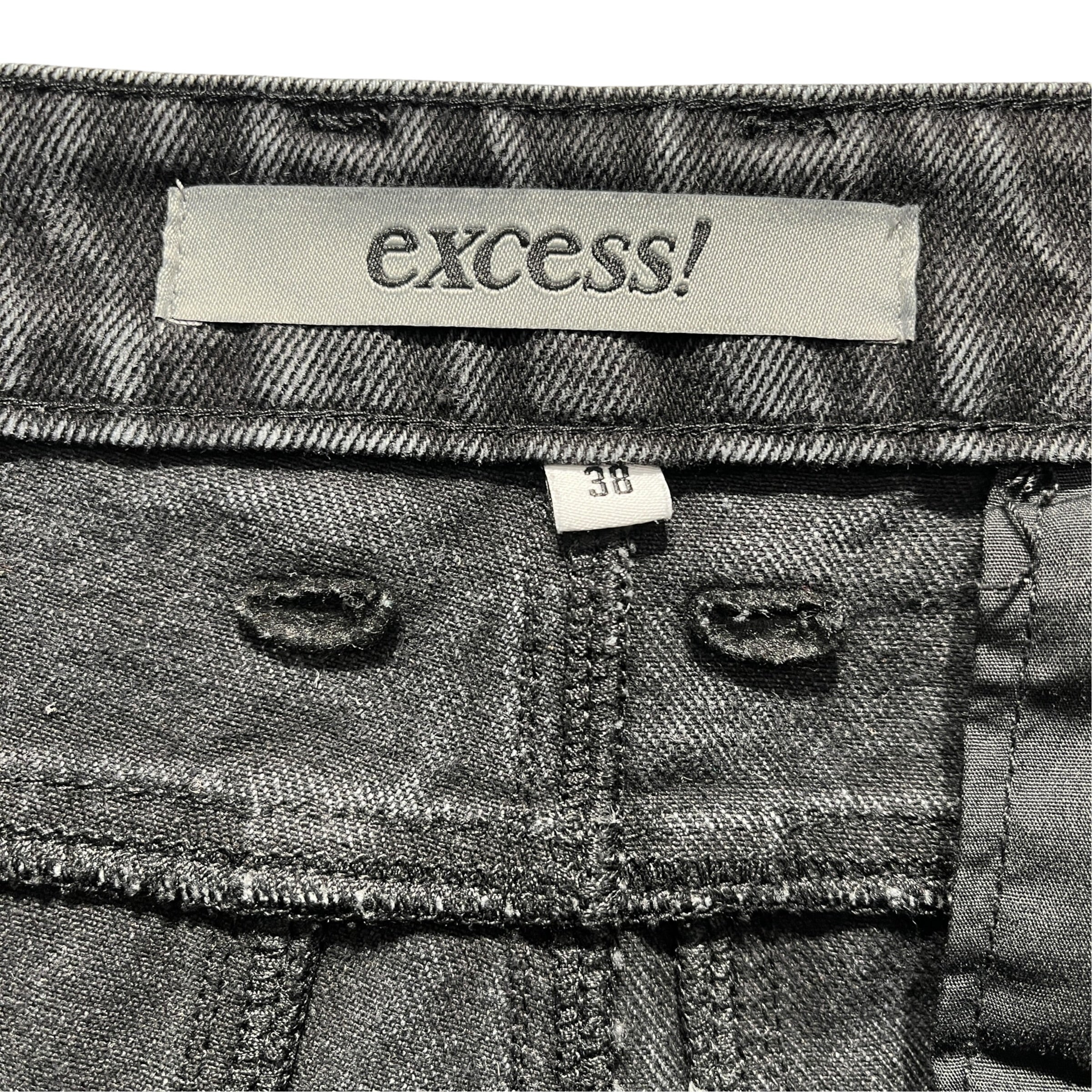 Excess!/Cargo Pants/38/Cotton/BLK/zipper on leg/jorts view 3