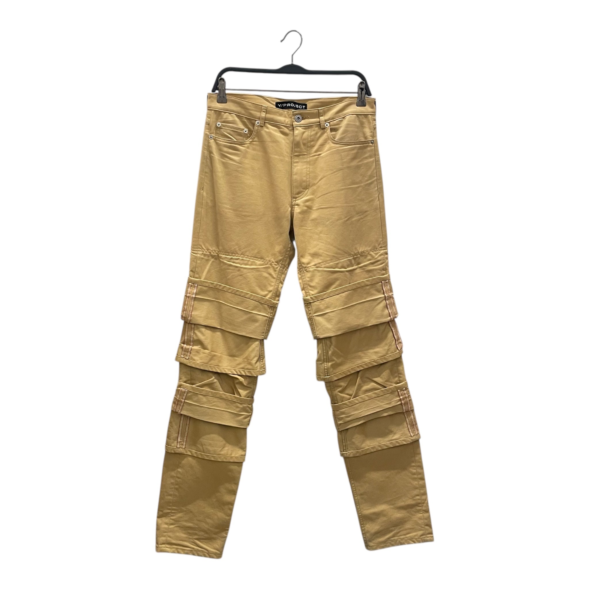 Y/PROJECT/Skinny Pants/S/Cotton/BEG/quad fold cargo pants view 1