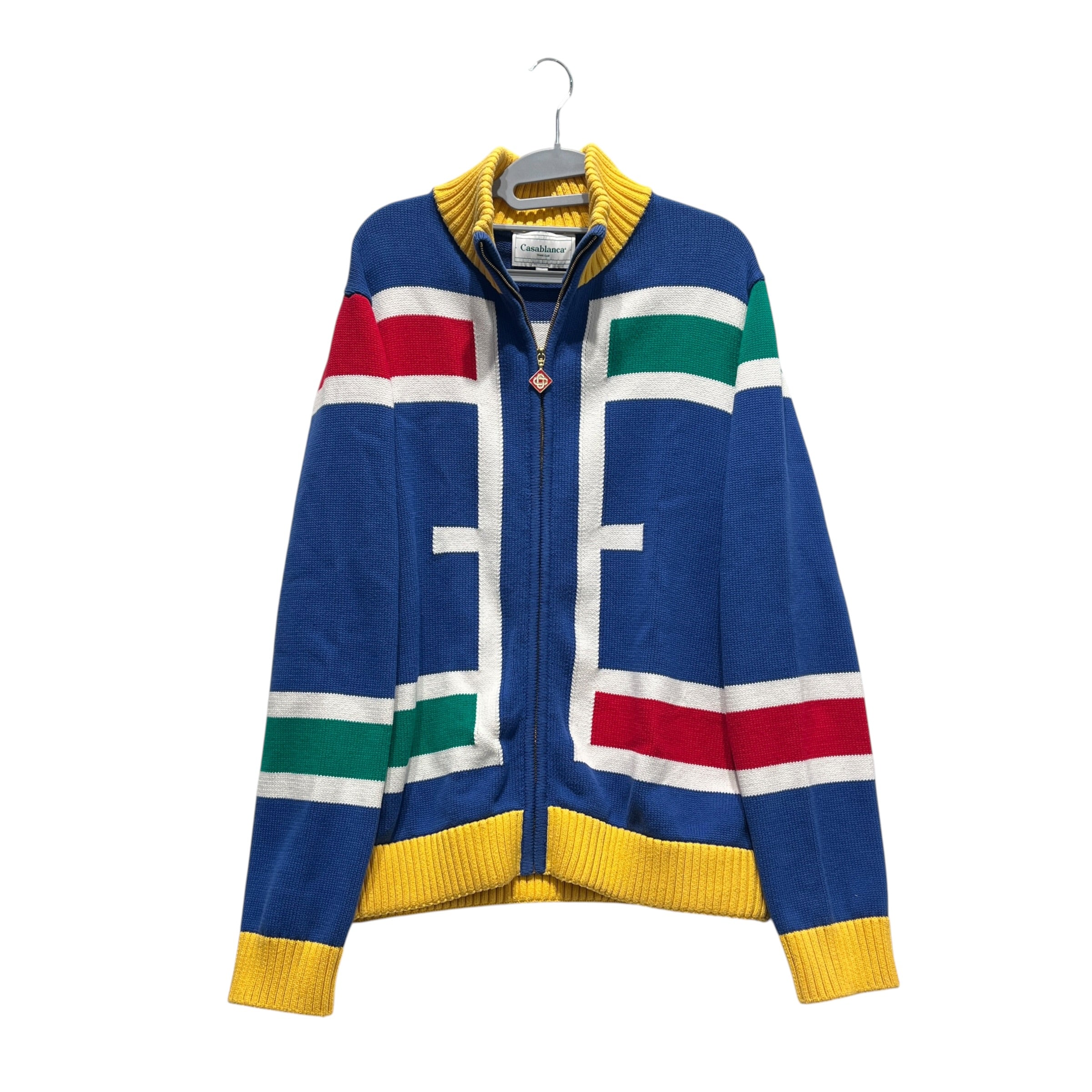 CASABLANCA/Sweater/L/Cotton/BLU/court knit view 1