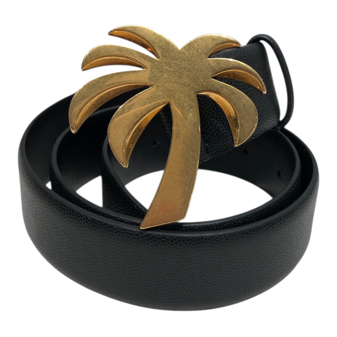 Palm Angels/Belt/Leather/BLK/Gold Palm Tree Buckle view 1