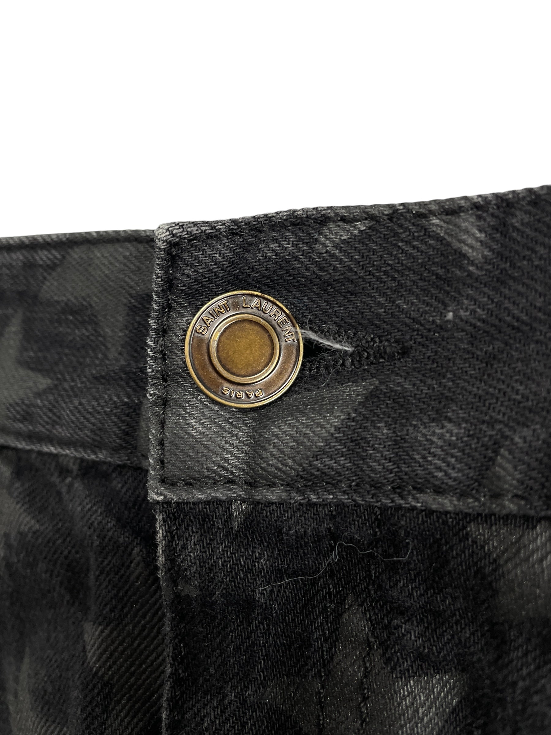 SAINT LAURENT/Skirt/27/Graphic/Denim/BLK/2016 BLACK STAR PRINT view 2