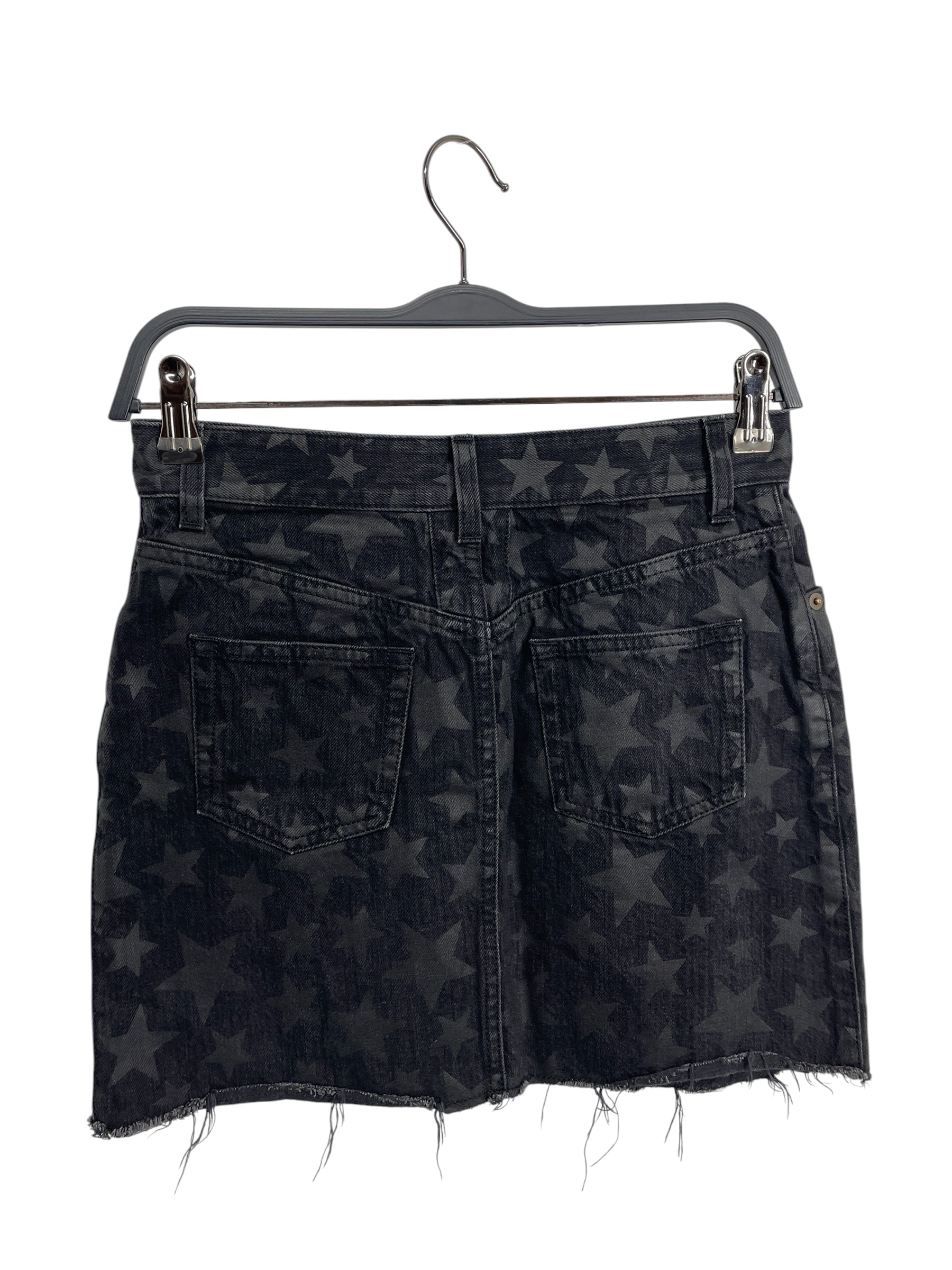 SAINT LAURENT/Skirt/27/Graphic/Denim/BLK/2016 BLACK STAR PRINT view 3