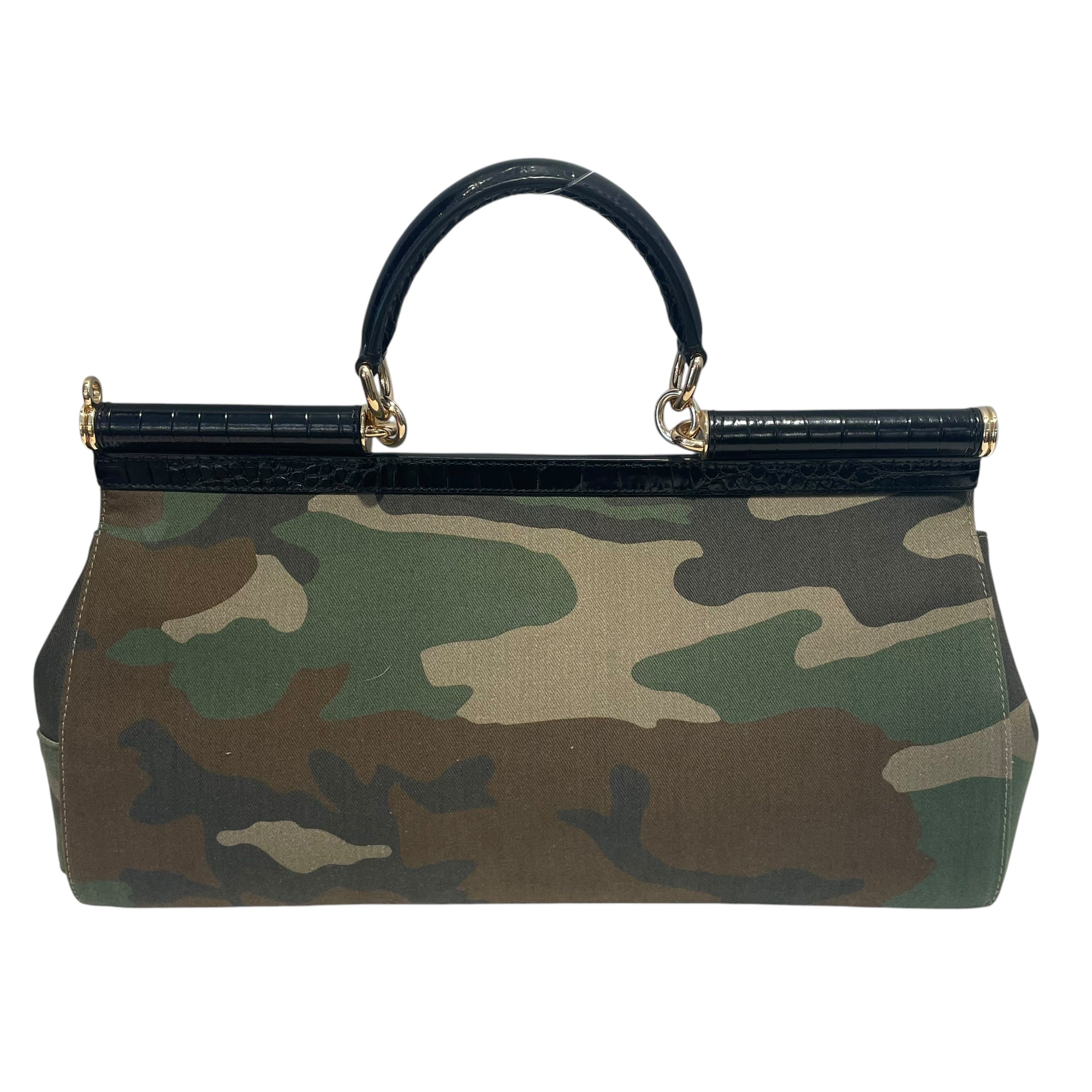 DOLCE&GABBANA/Cross Body Bag/Camouflage/Denim/GRN/SICILY TOTE BAG view 2