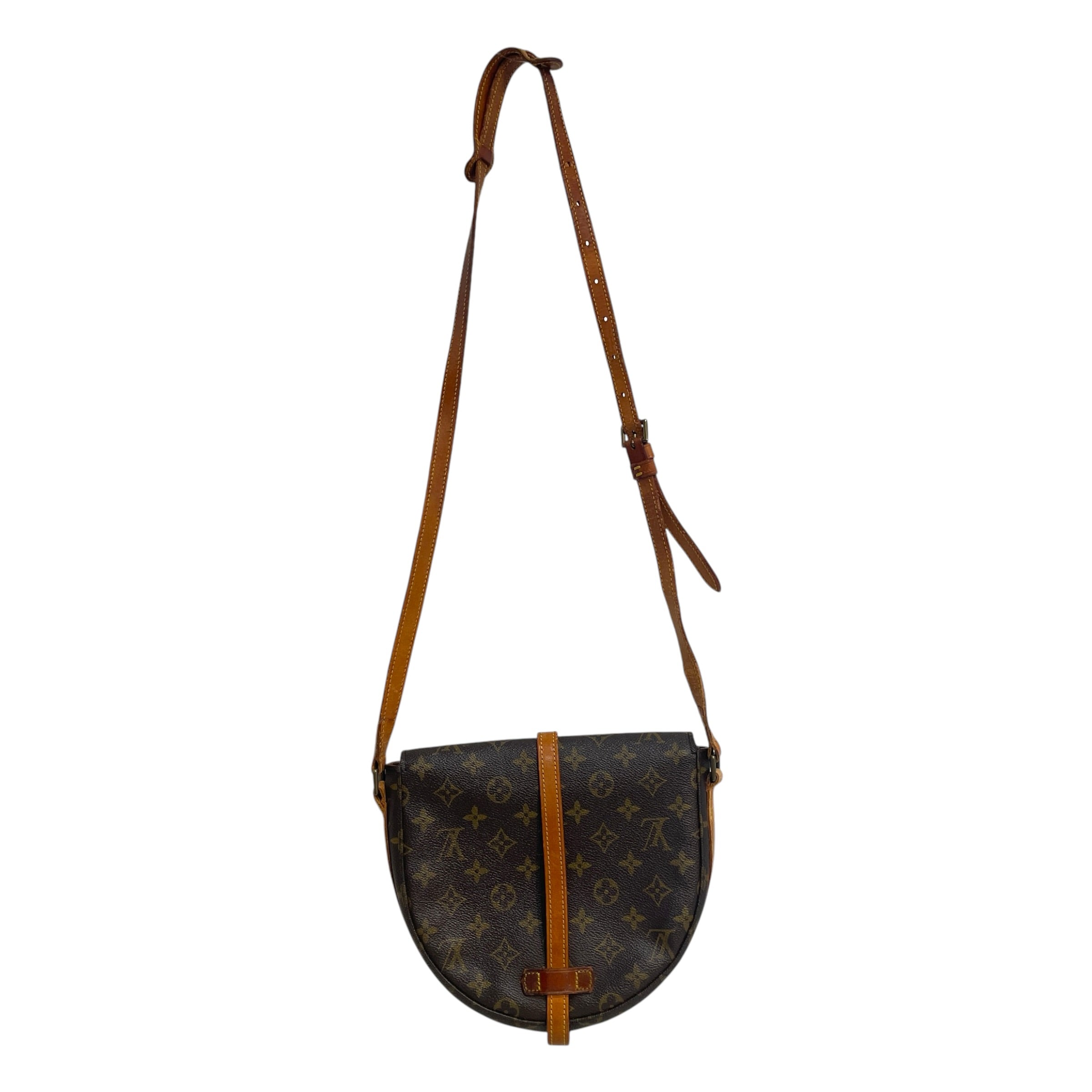 LOUIS VUITTON/Cross Body Bag/Monogram/Leather/BRW/Vintage Chantilly PM Saddle view 2