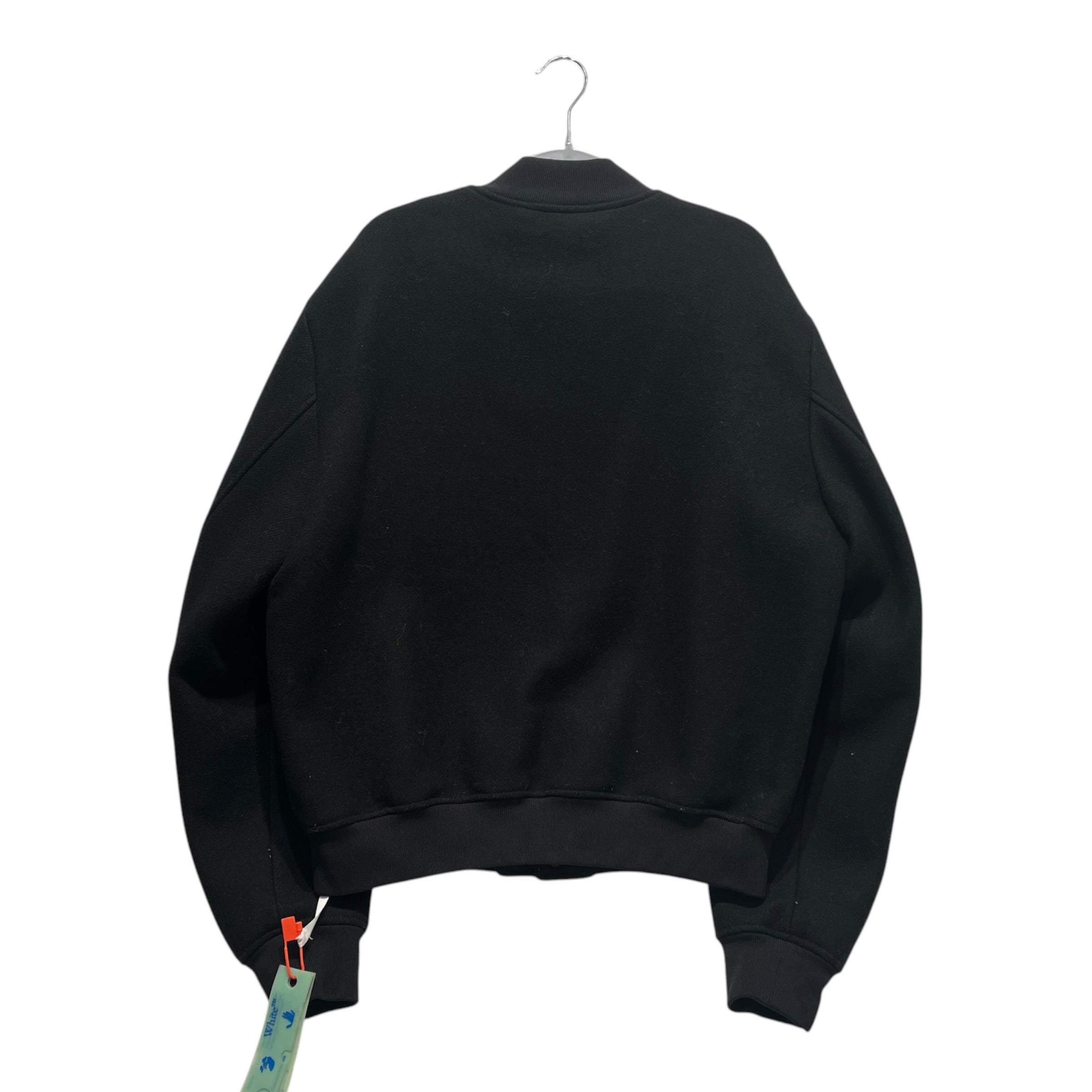 OFF-WHITE/Baseball Jkt/XL/Wool/BLK/ow orange view 2