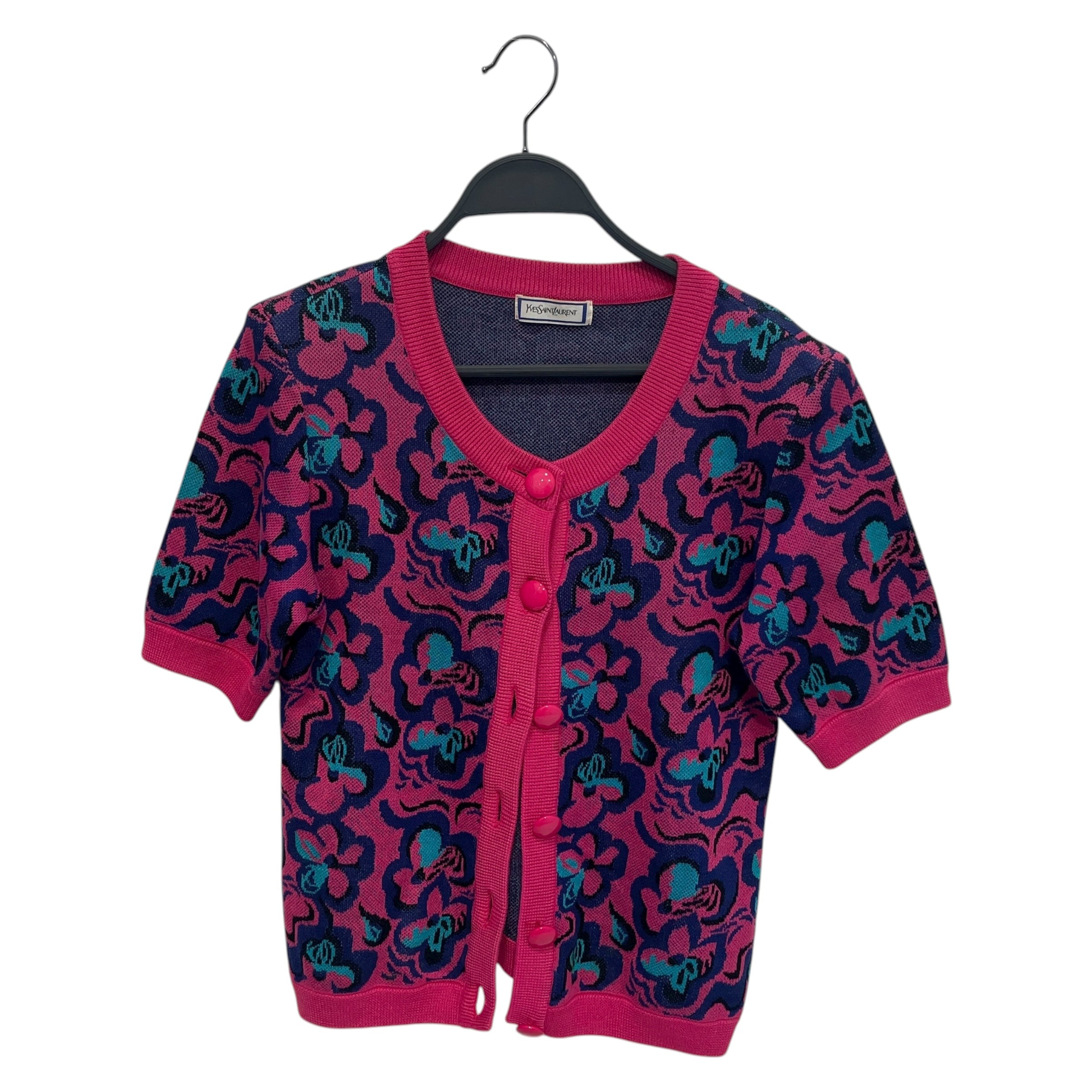 YVES SAINT LAURENT/Shirt/M/All Over Print/Cotton/PNK/ view 1
