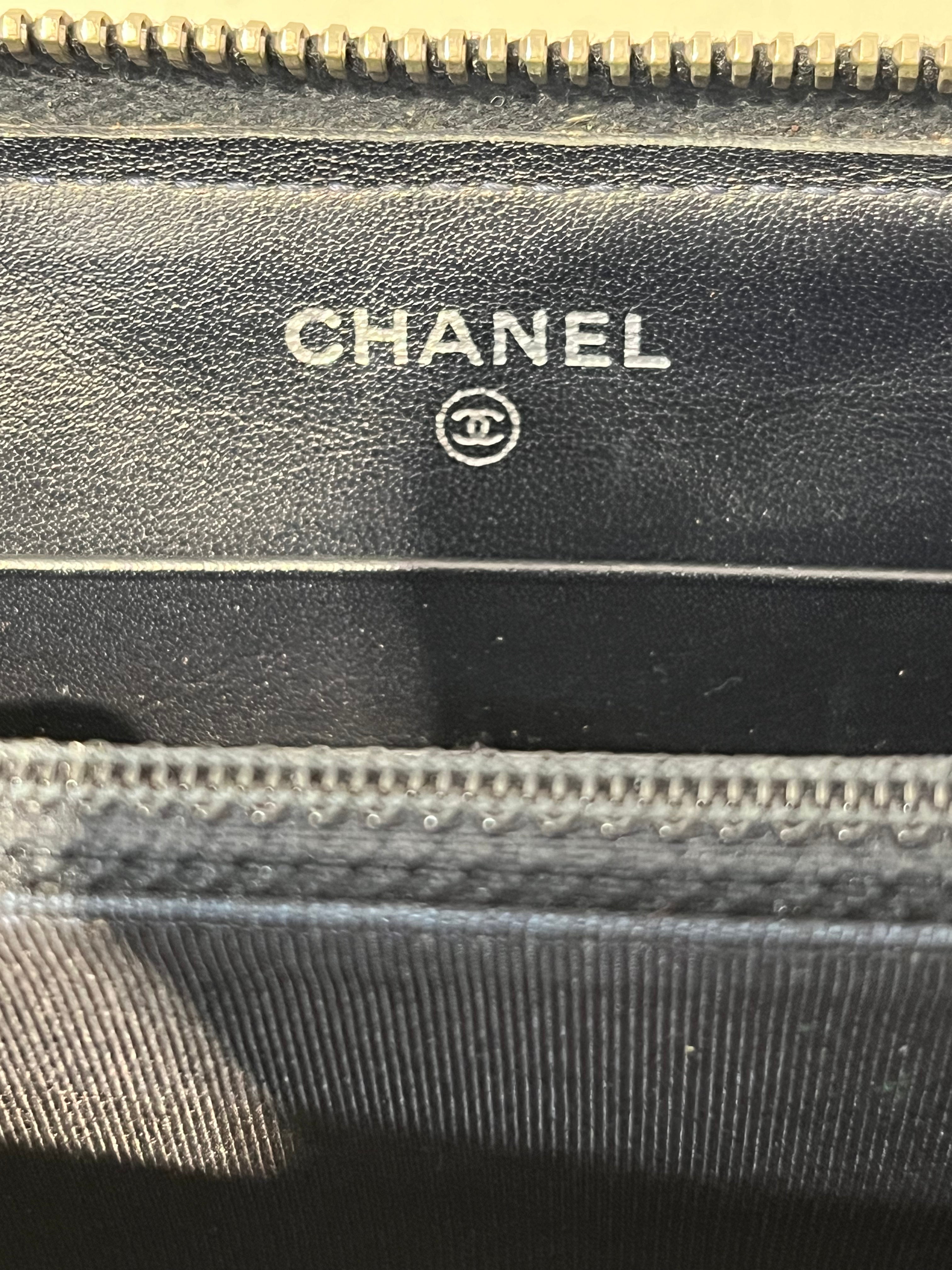 CHANEL/Long Wallet/Leather/BLK/L's/QUILETED view 6