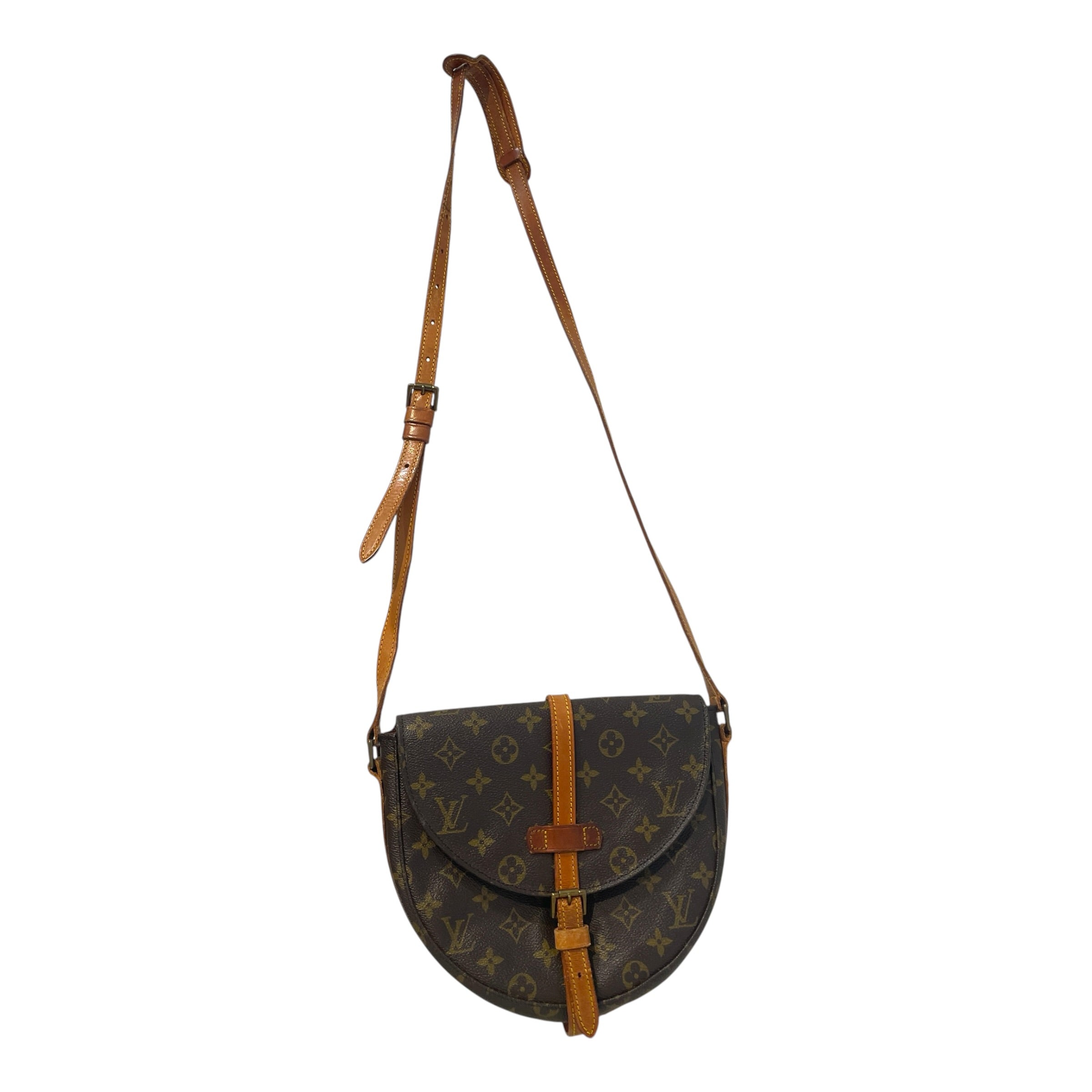 LOUIS VUITTON/Cross Body Bag/Monogram/Leather/BRW/Vintage Chantilly PM Saddle view 1