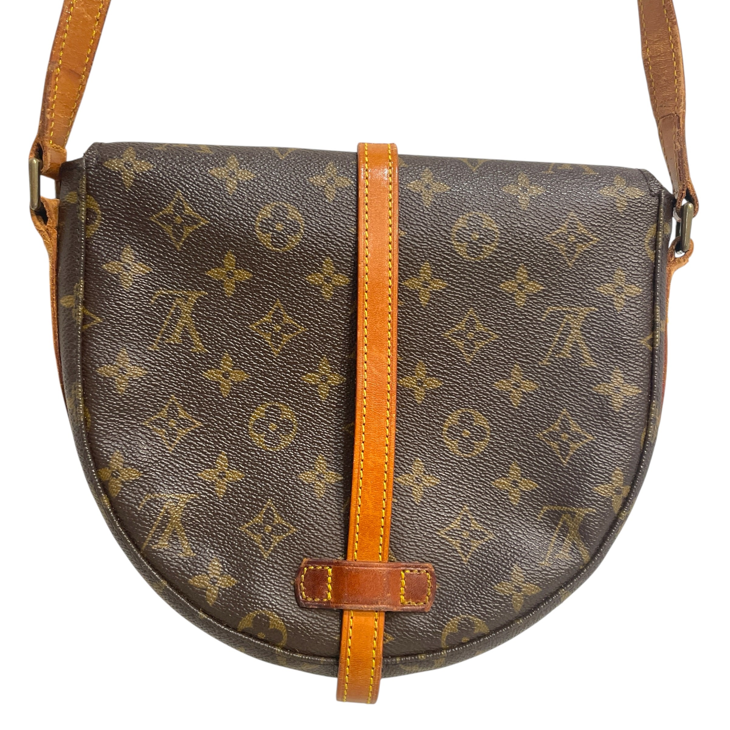 LOUIS VUITTON/Cross Body Bag/Monogram/Leather/BRW/Vintage Chantilly PM Saddle view 3