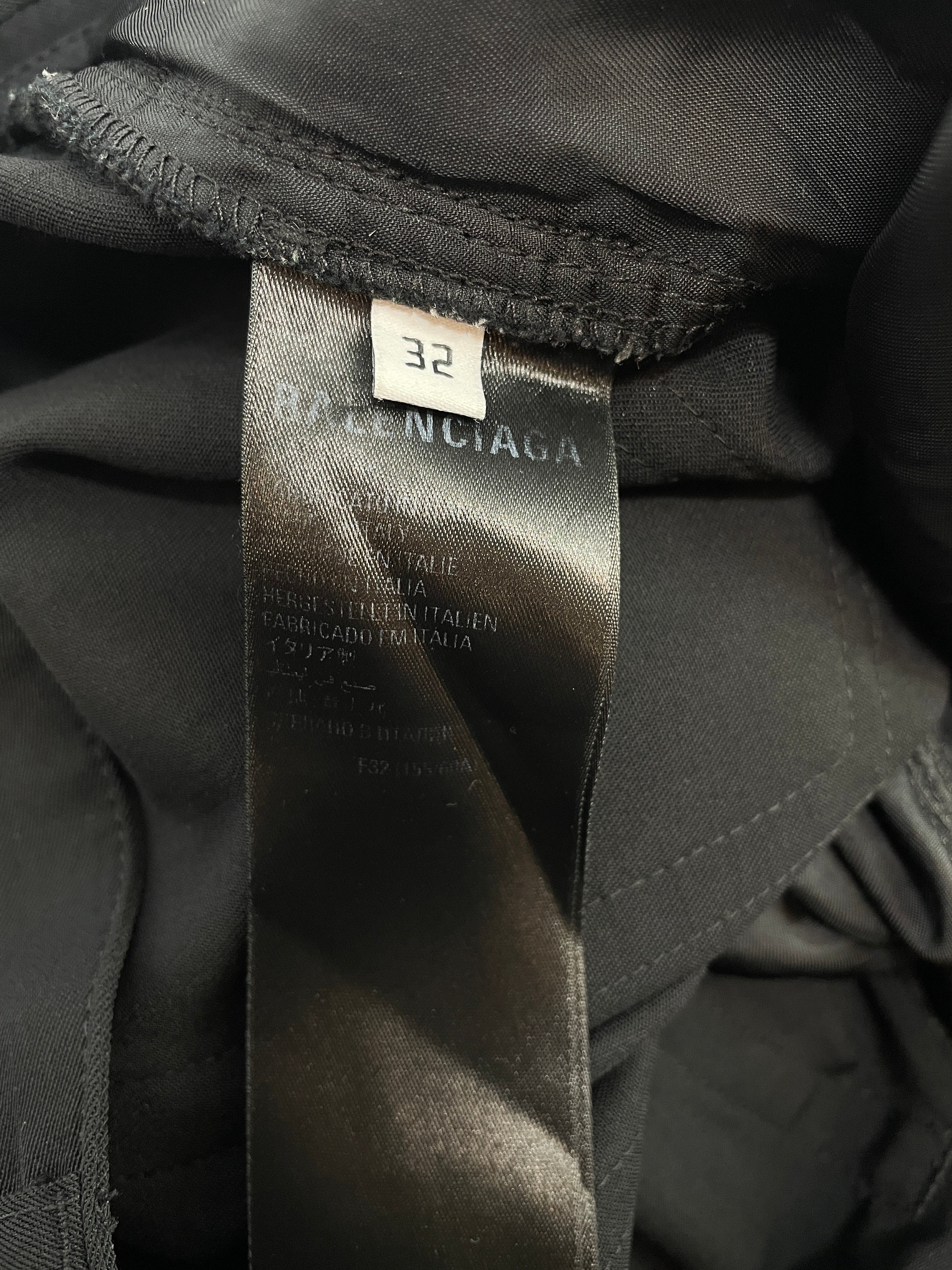 BALENCIAGA/Wide Leg Pants/32/Wool/BLK/OL714 THIN DRESS PANTS view 5
