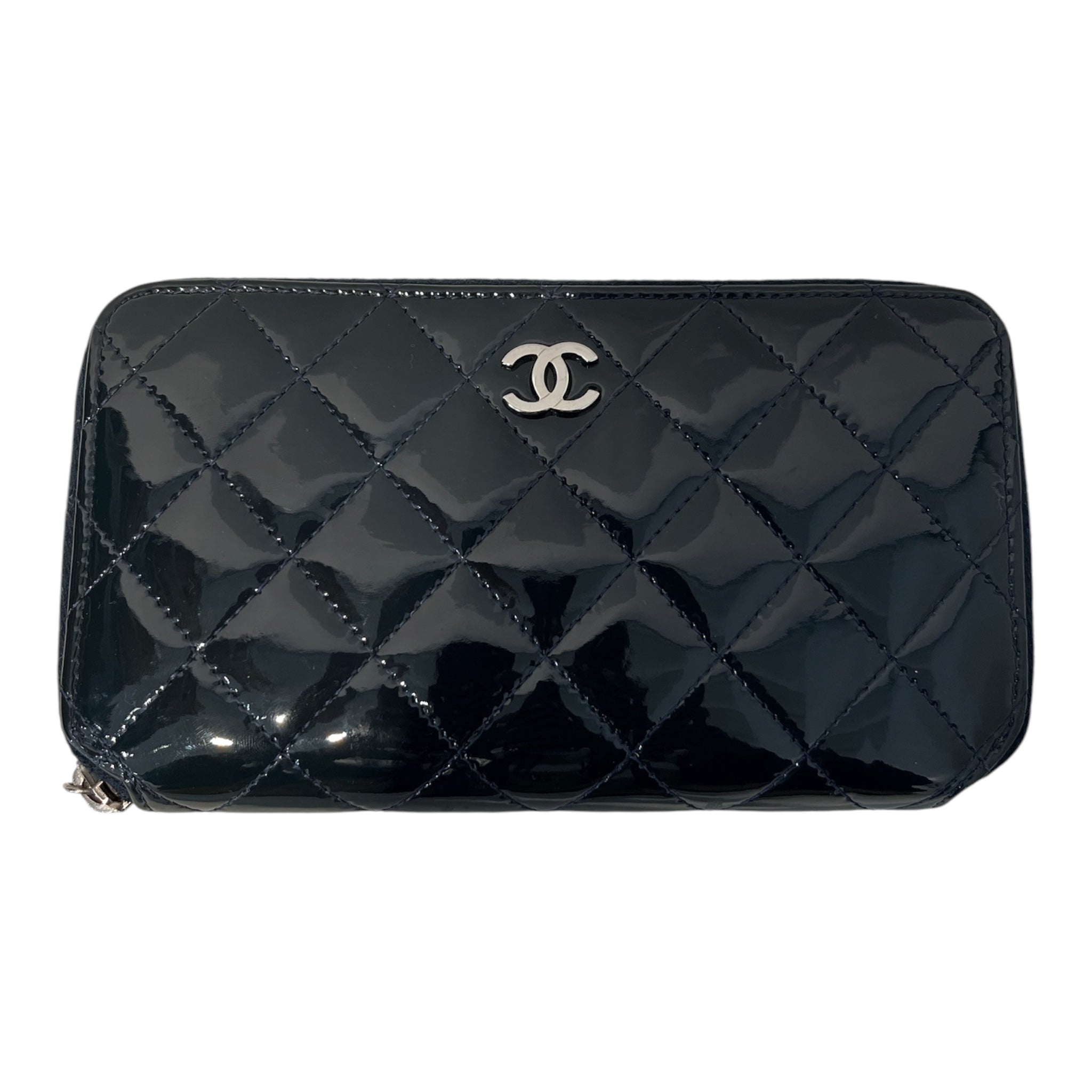 CHANEL/Long Wallet/Leather/BLK/L's/QUILETED view 1