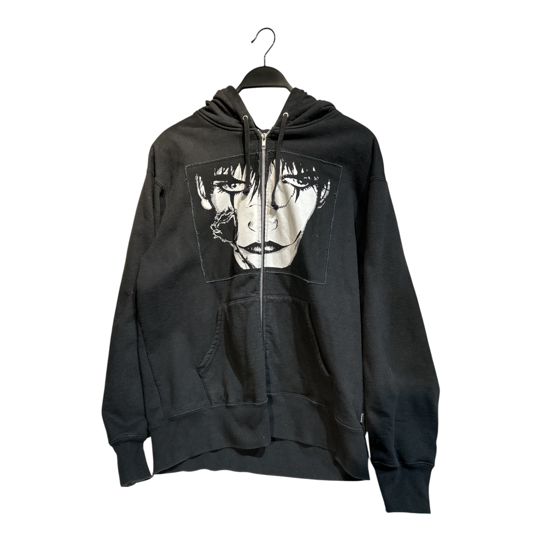 Supreme/Hoodie/M/Graphic/Cotton/BLK/the crow zip up view 1