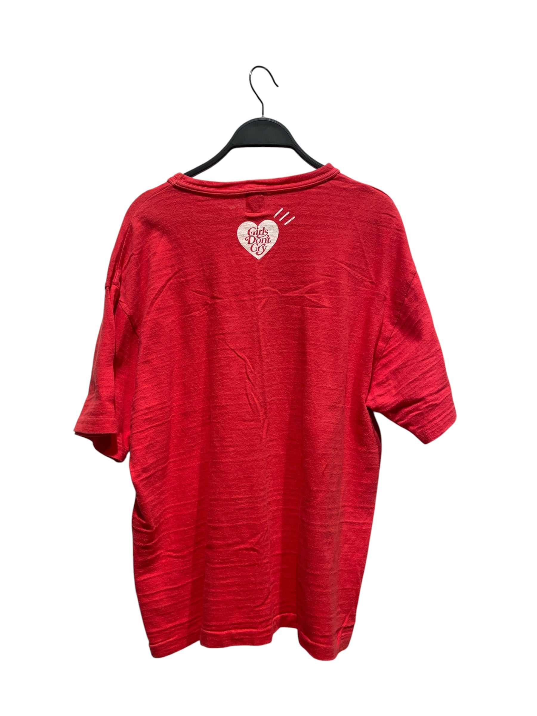 HUMAN MADE/T-Shirt/L/Cotton/RED/Girls Don't Cry Heart view 2