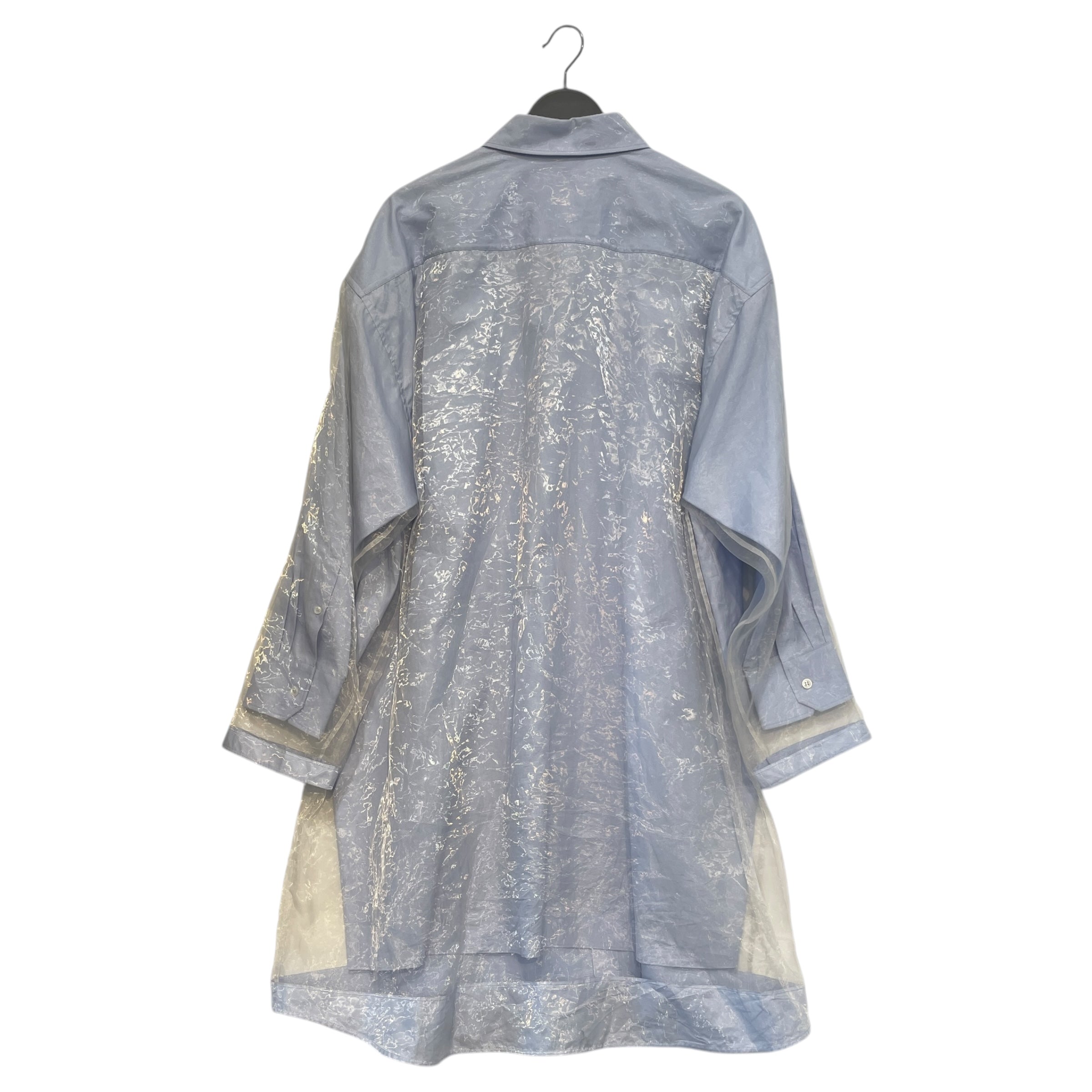Maison Margiela/LS Shirt/42/Cotton/BLU/Long Length/Oversized Organza Shirt view 2