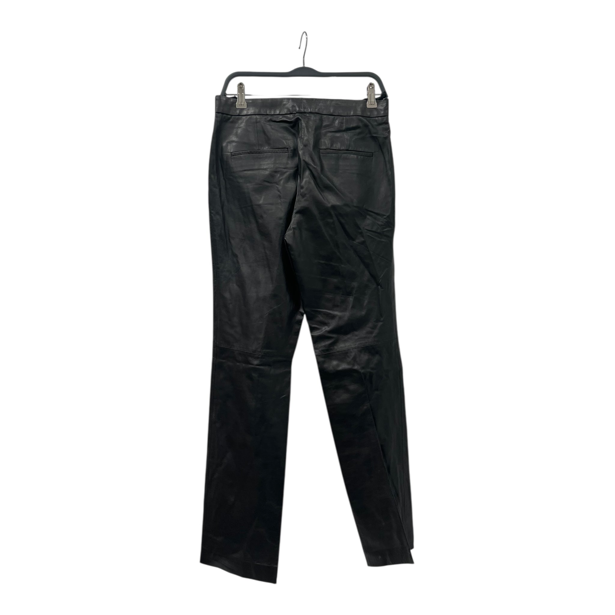 Helmut Lang/Straight Pants/2/Leather/BLK/COW LEATHER STRAIGHT LEG view 2