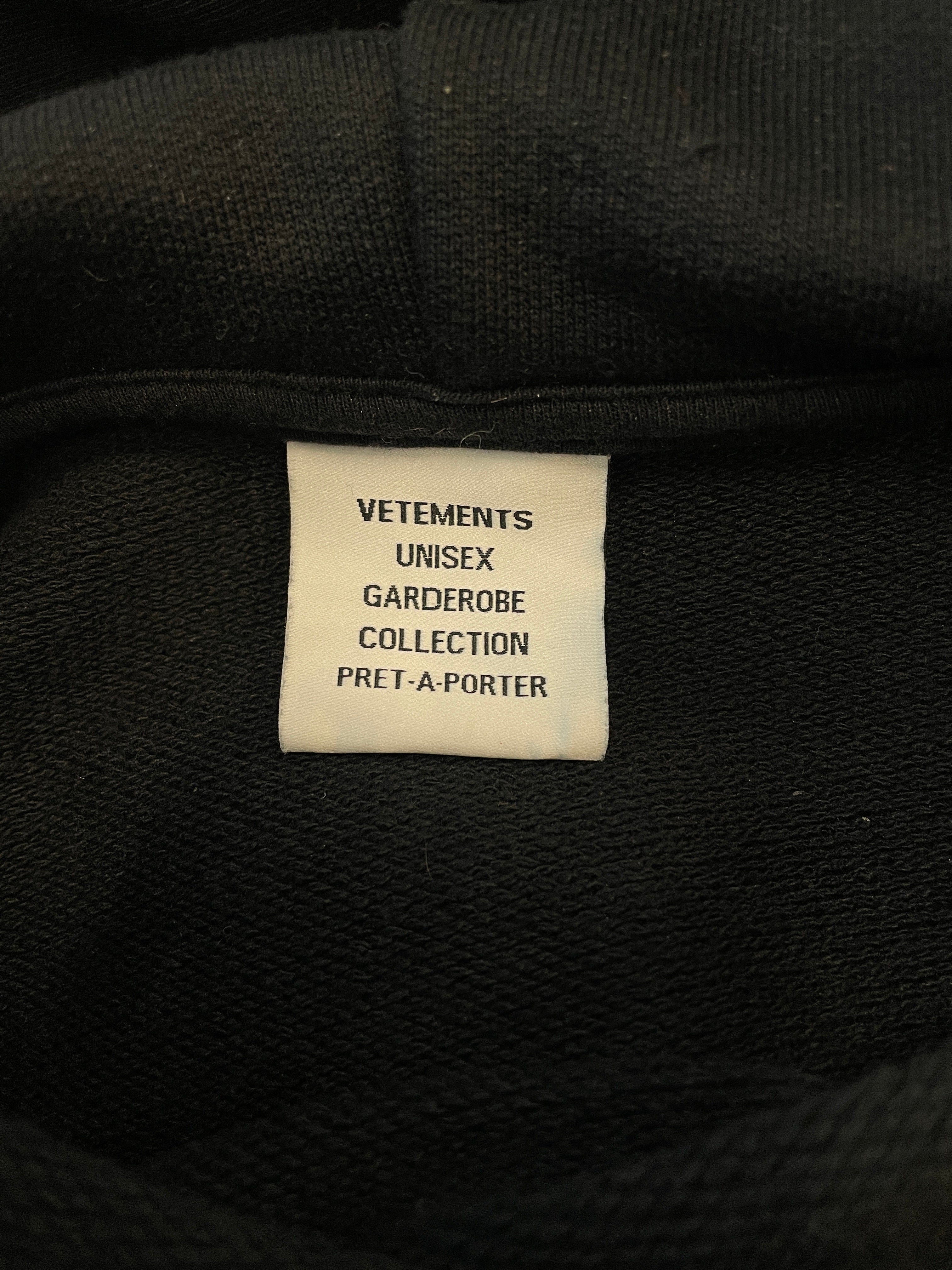VETEMENTS/Hoodie/0/Graphic/Cotton/BLK/X-LARGE view 4