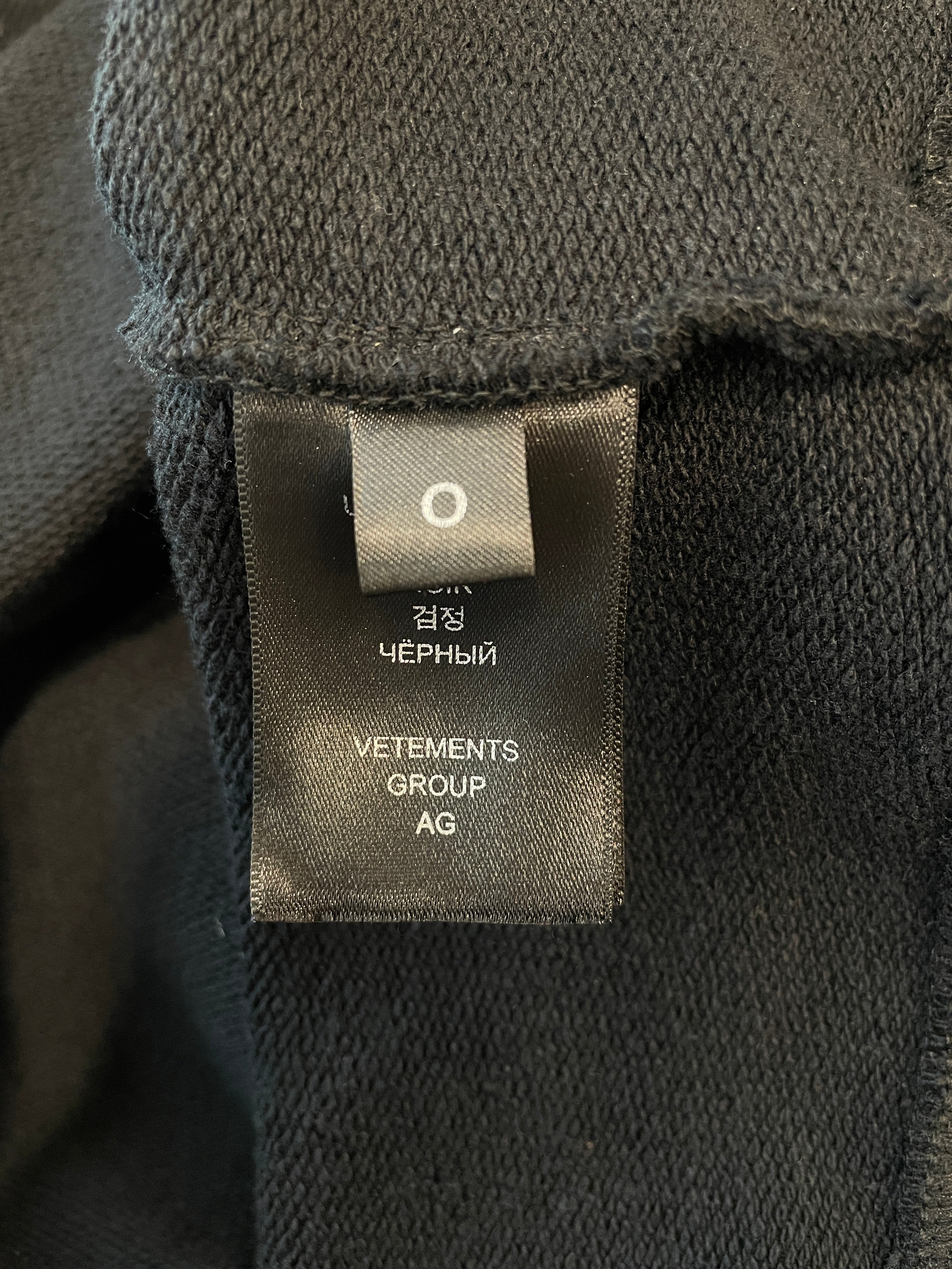 VETEMENTS/Hoodie/0/Graphic/Cotton/BLK/X-LARGE view 5