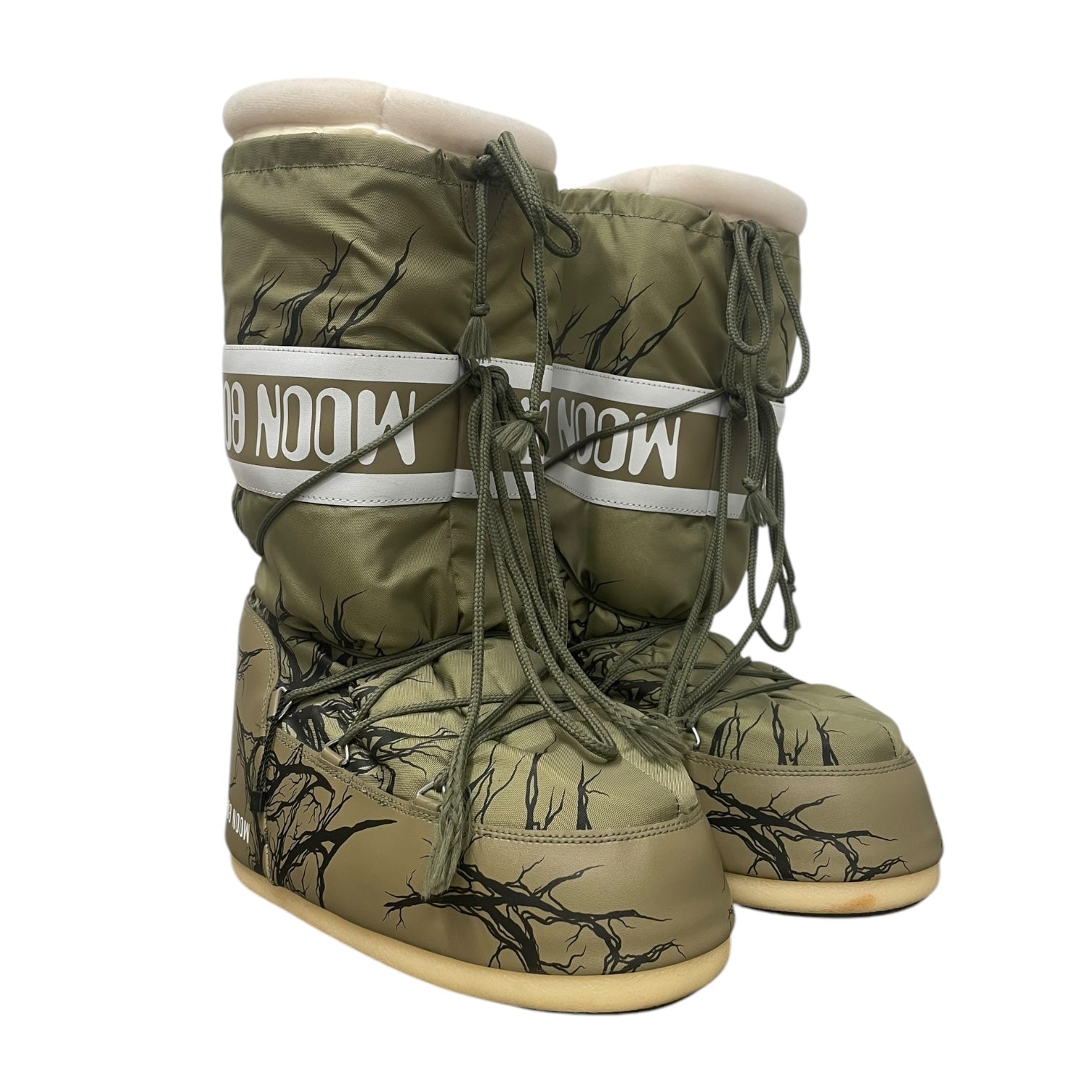 MOON BOOT/Pull-On Boots/US 12/All Over Print/Polyester/GRN/STRANGER THINGS view 1