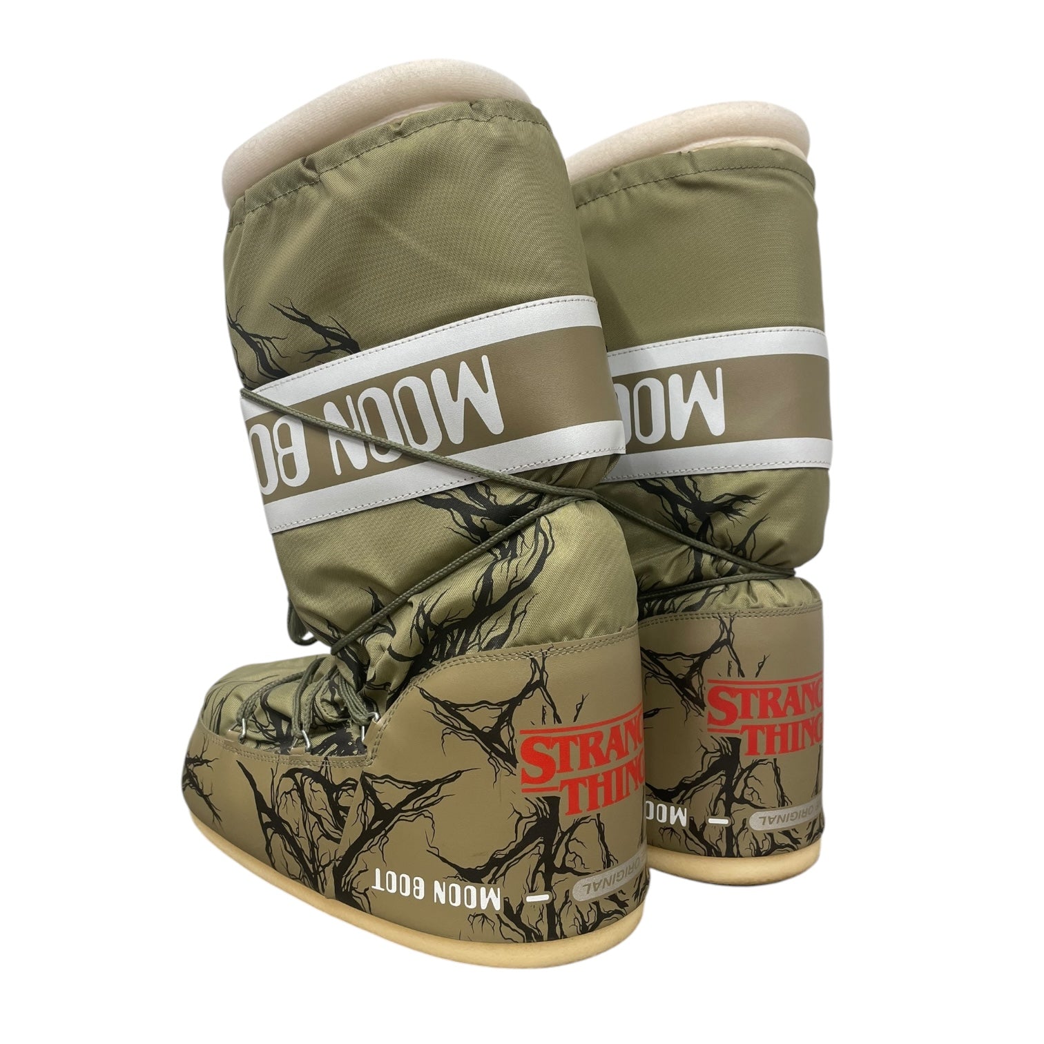 MOON BOOT/Pull-On Boots/US 12/All Over Print/Polyester/GRN/STRANGER THINGS view 2