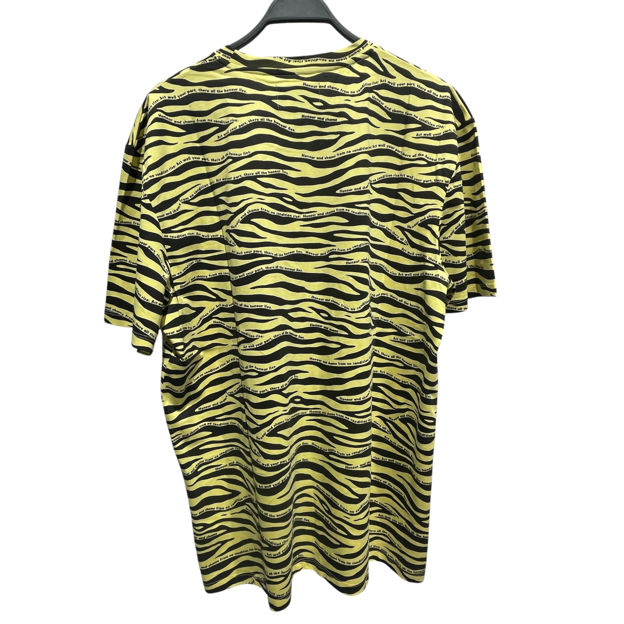 DENIM TEARS/T-Shirt/XXL/Cotton/YEL/All Over Print/Zebra Print Yellow Tee view 3
