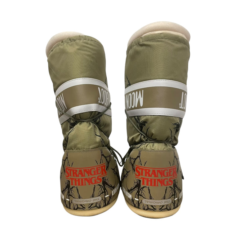MOON BOOT/Pull-On Boots/US 12/All Over Print/Polyester/GRN/STRANGER THINGS