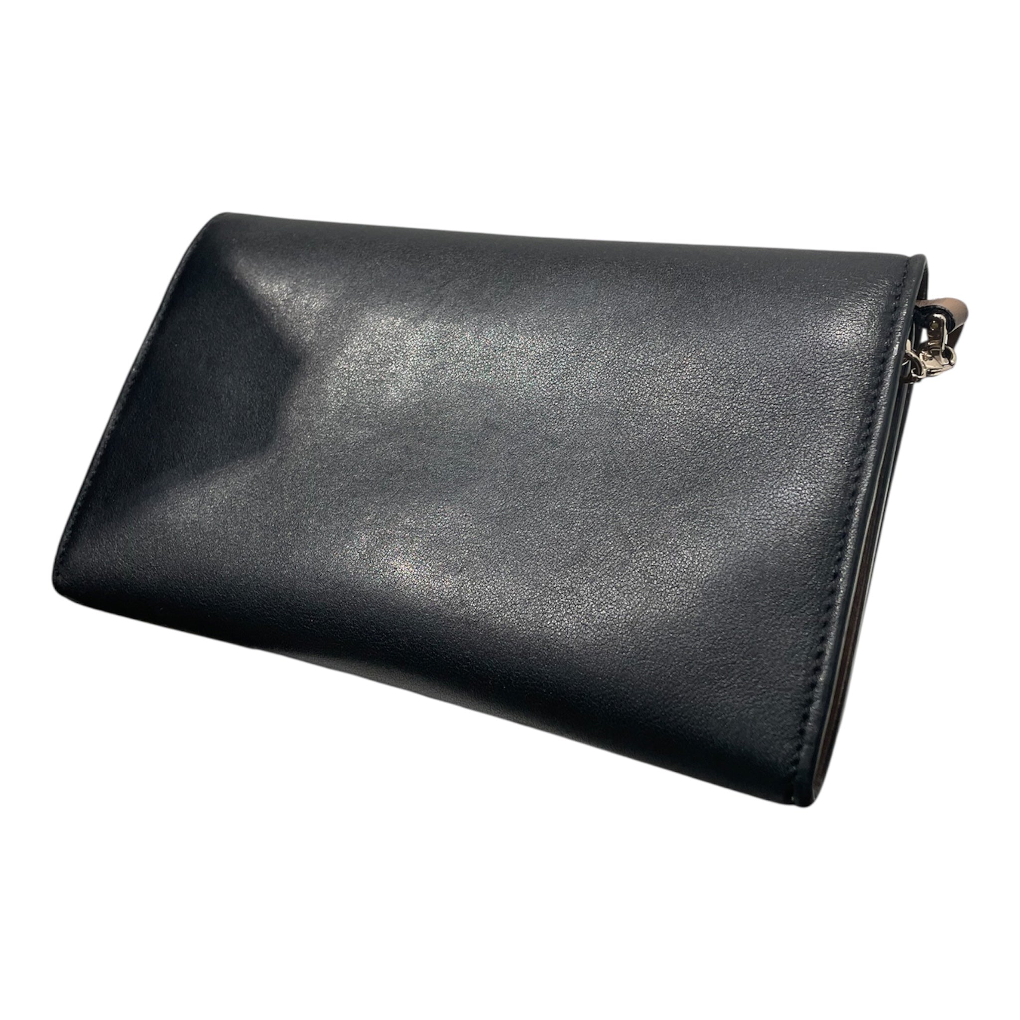 VALENTINO/Cross Body Bag/Leather/BLK/two big gold stud view 2
