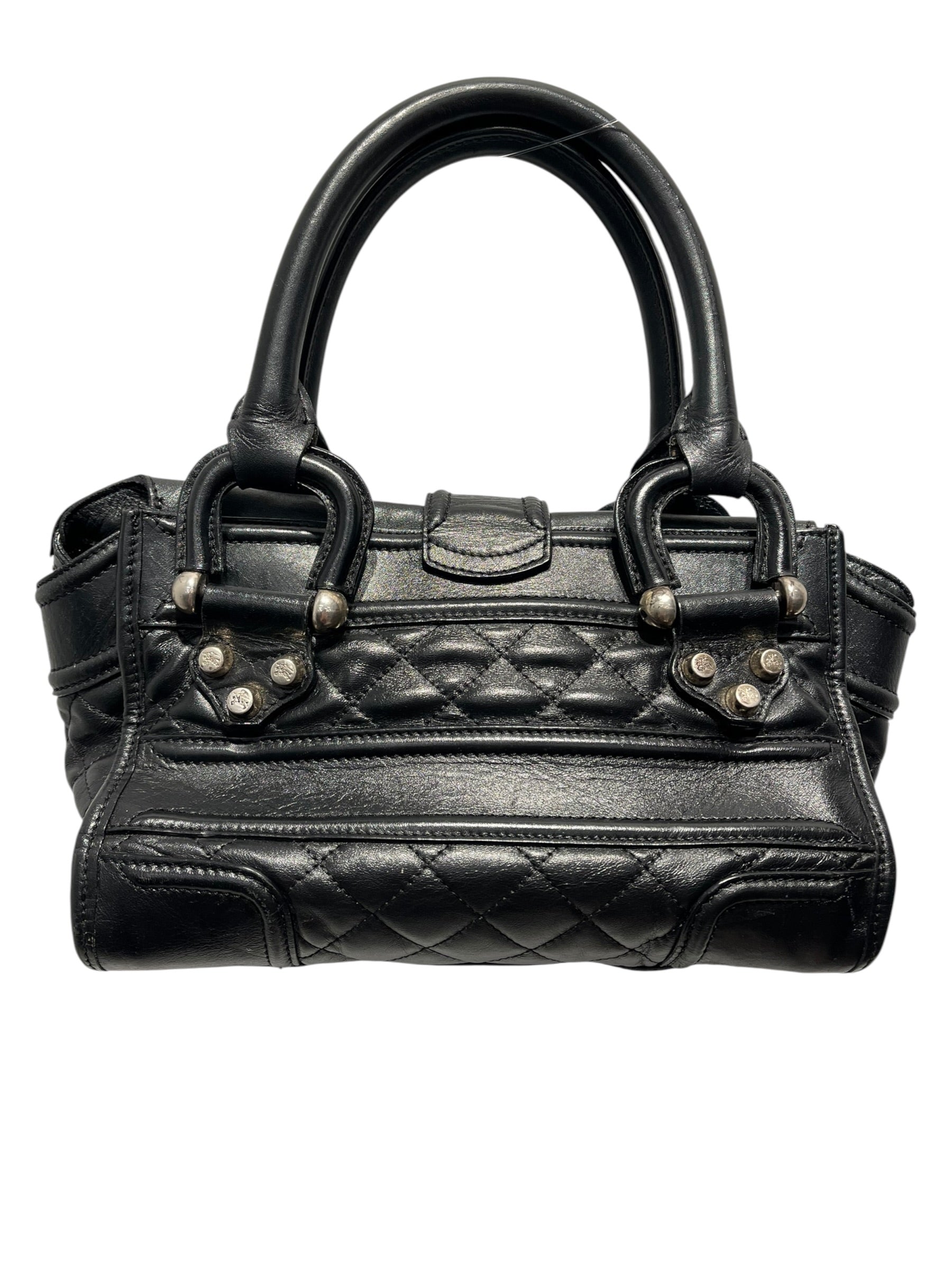 BURBERRY/Hand Bag/Leather/BLK/Quilted Leather Manor view 2