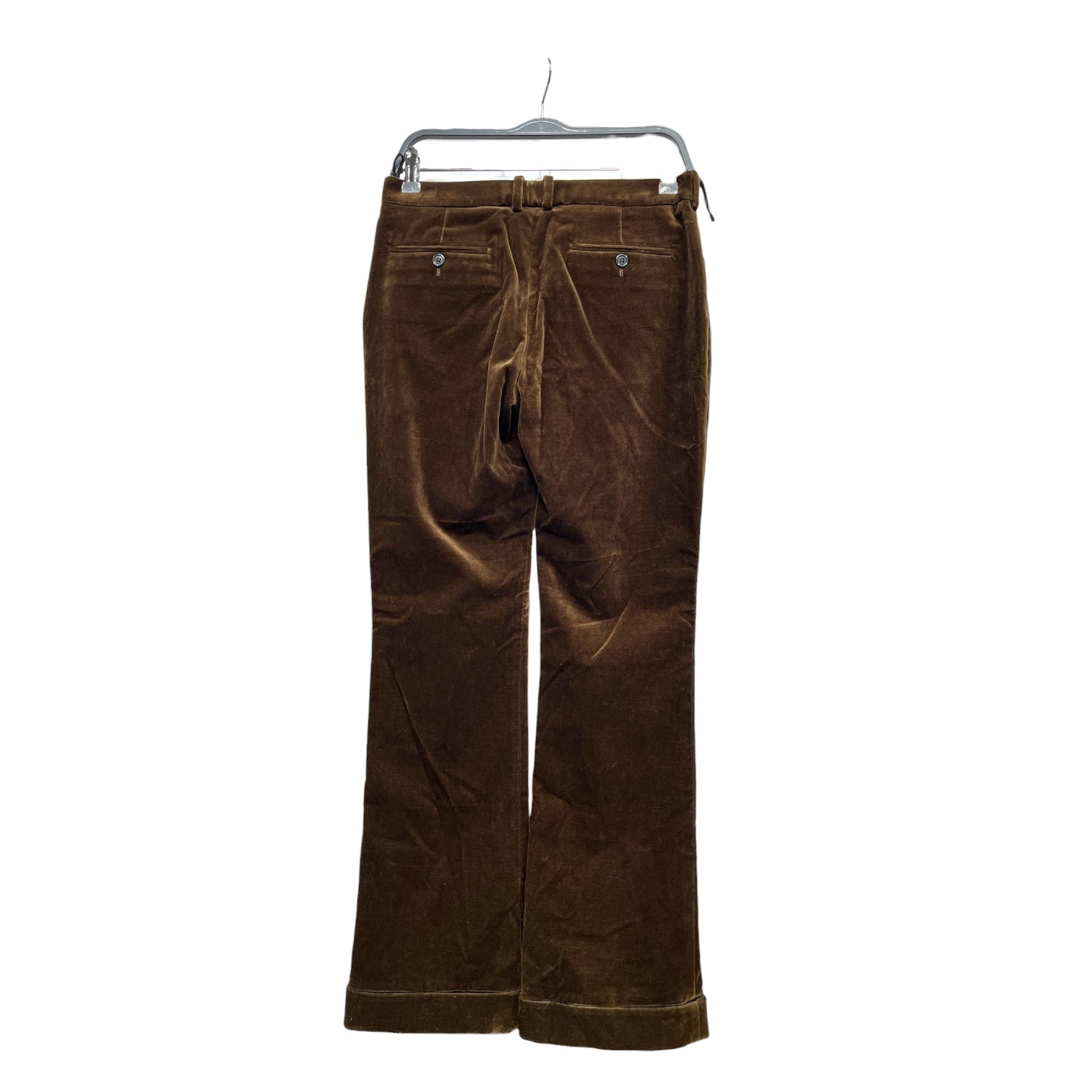YVES SAINT LAURENT/Bottoms/BRW/velvet flared trousers view 2