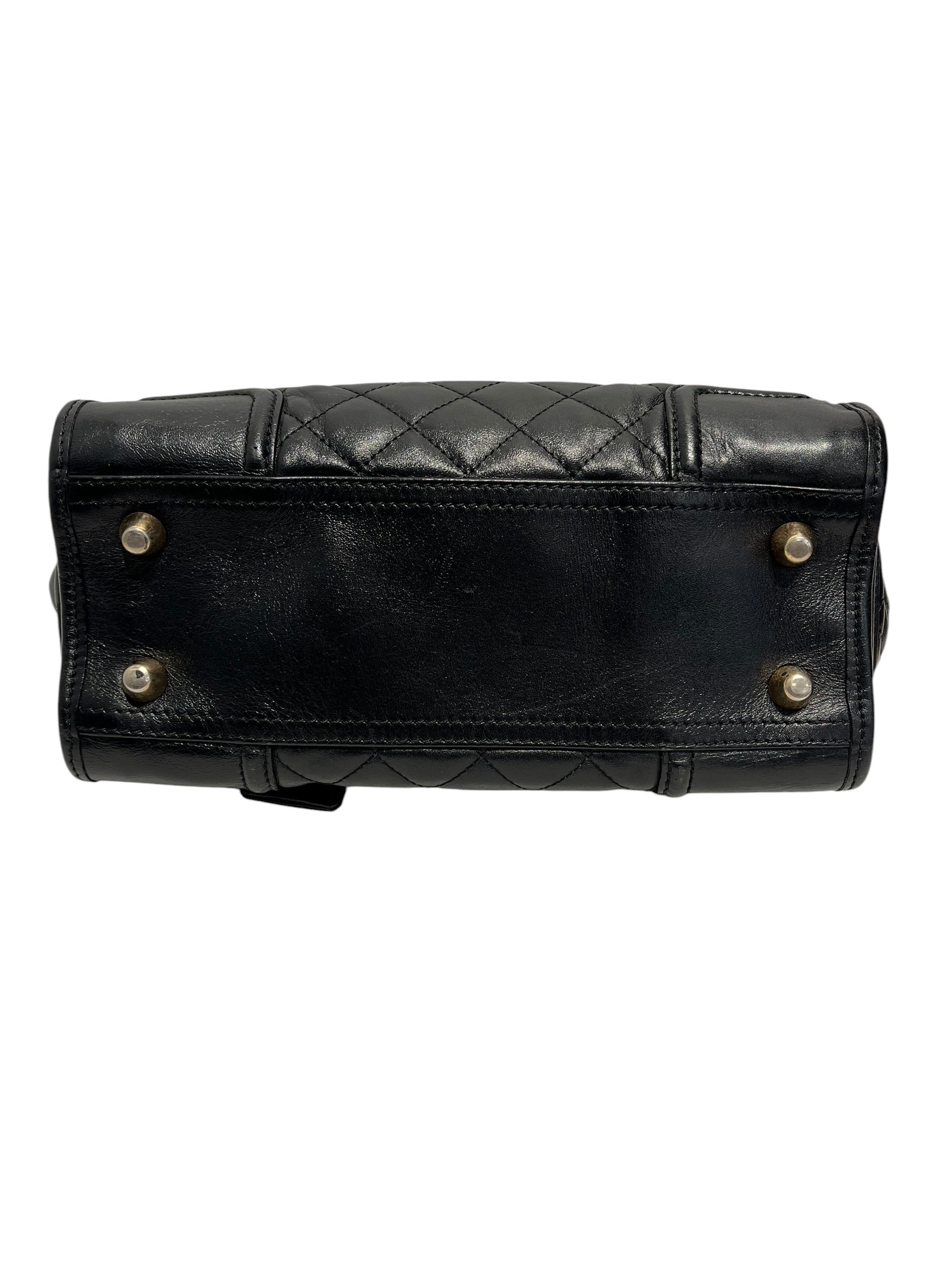 BURBERRY/Hand Bag/Leather/BLK/Quilted Leather Manor view 3