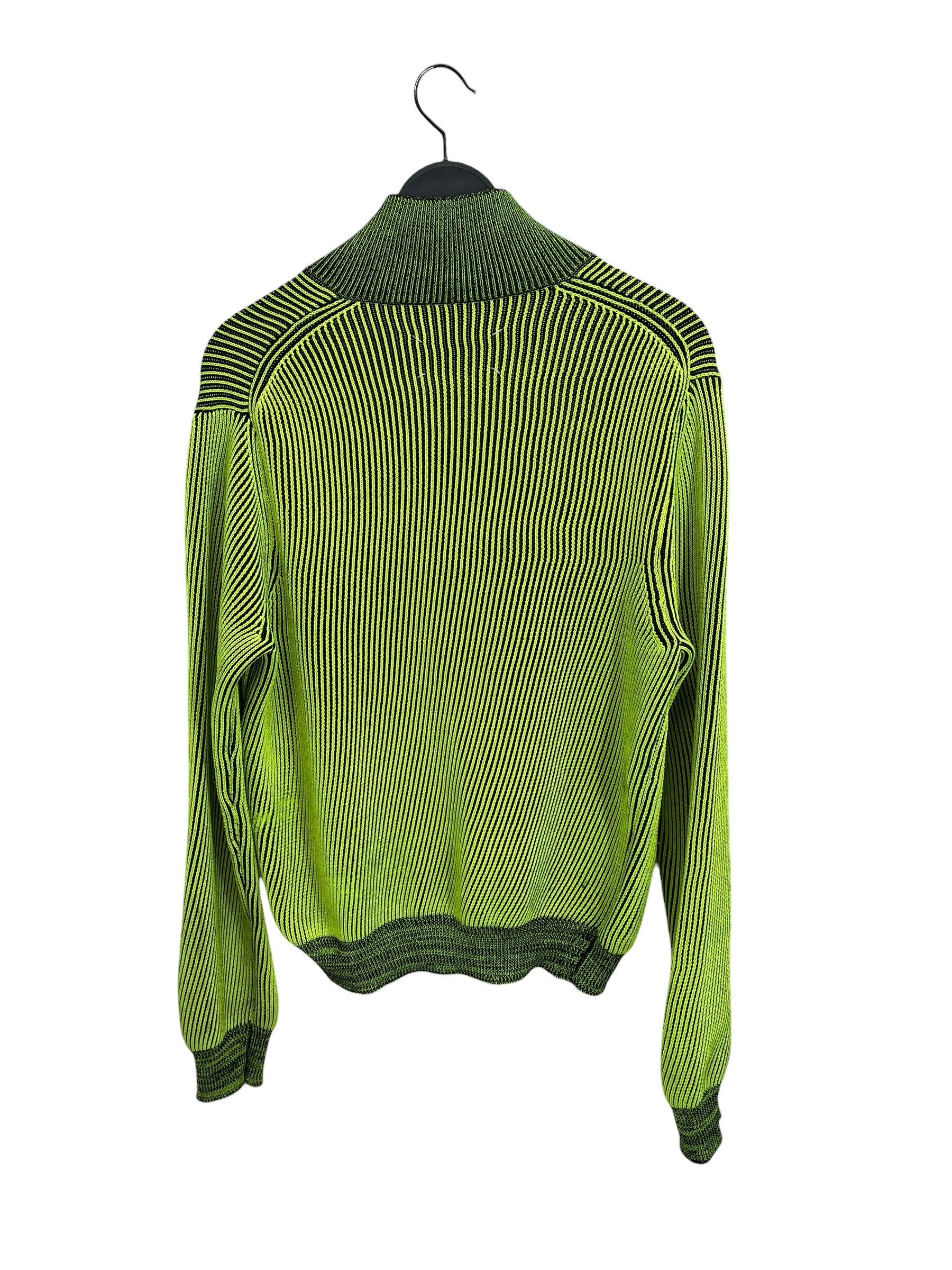 Maison Martin Margiela/Cardigan/L/Cotton/GRN/MARGIELA RIBBED KNIT CARDIGAN view 2