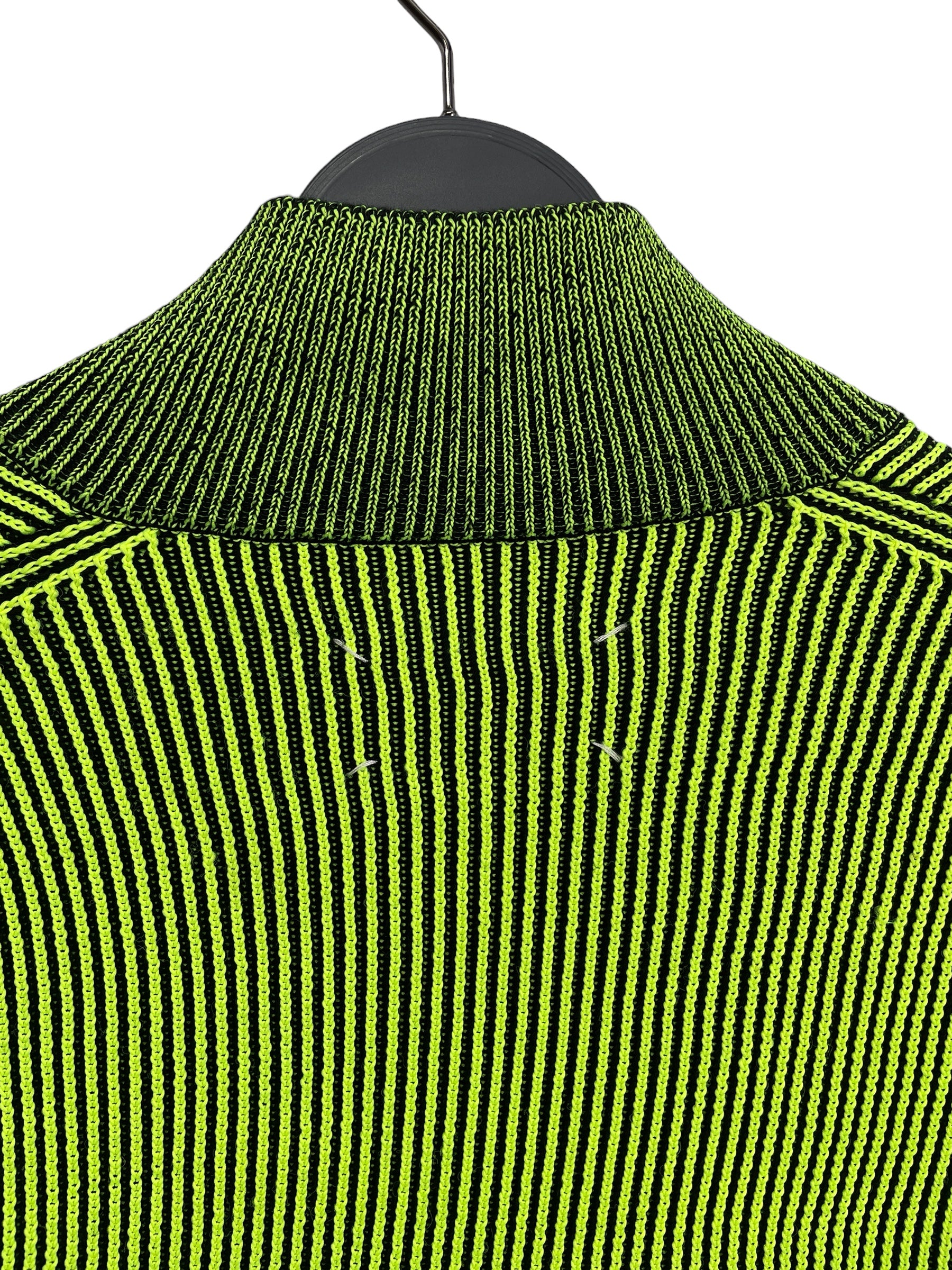 Maison Martin Margiela/Cardigan/L/Cotton/GRN/MARGIELA RIBBED KNIT CARDIGAN view 3