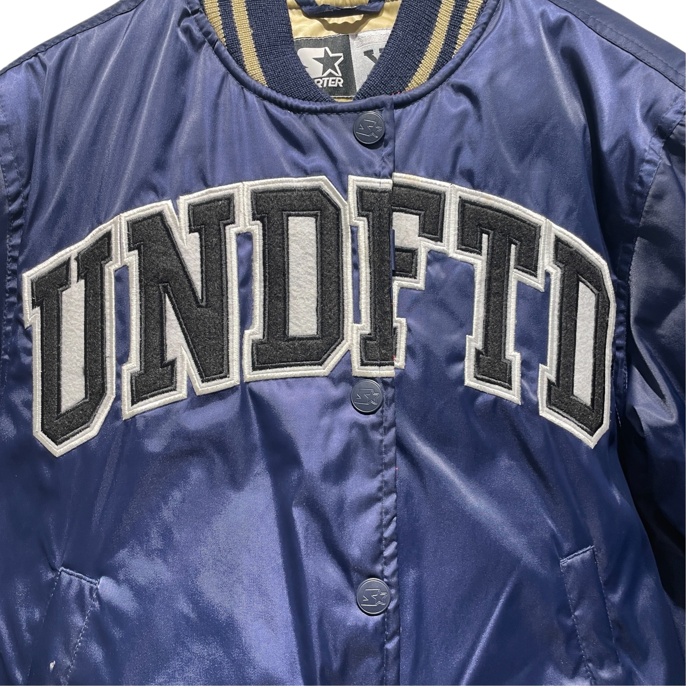 STARTER/Quilted Jkt/XS/Polyester/NVY/No Collar/Undefeated view 3
