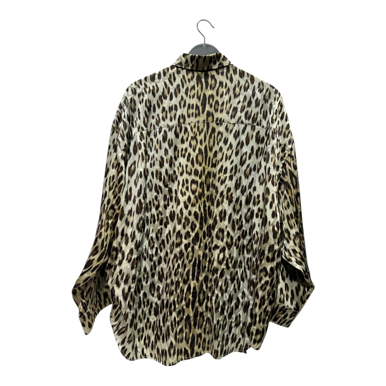 BALENCIAGA/LS Shirt/3/Silk/BRW/Animal Pattern/ view 2