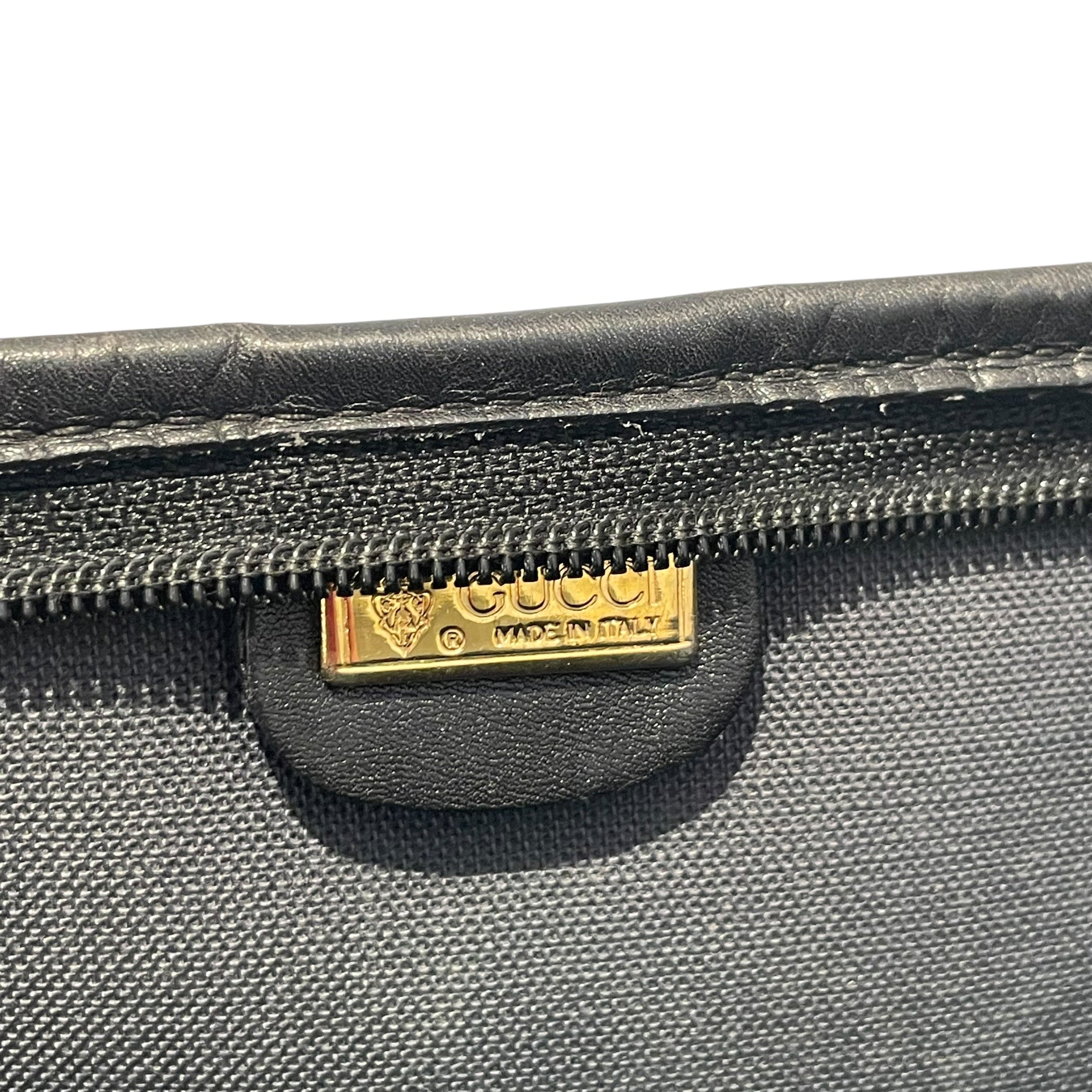 GUCCI/Tote Bag/Monogram/BLK/canvas tote red/green straps view 5