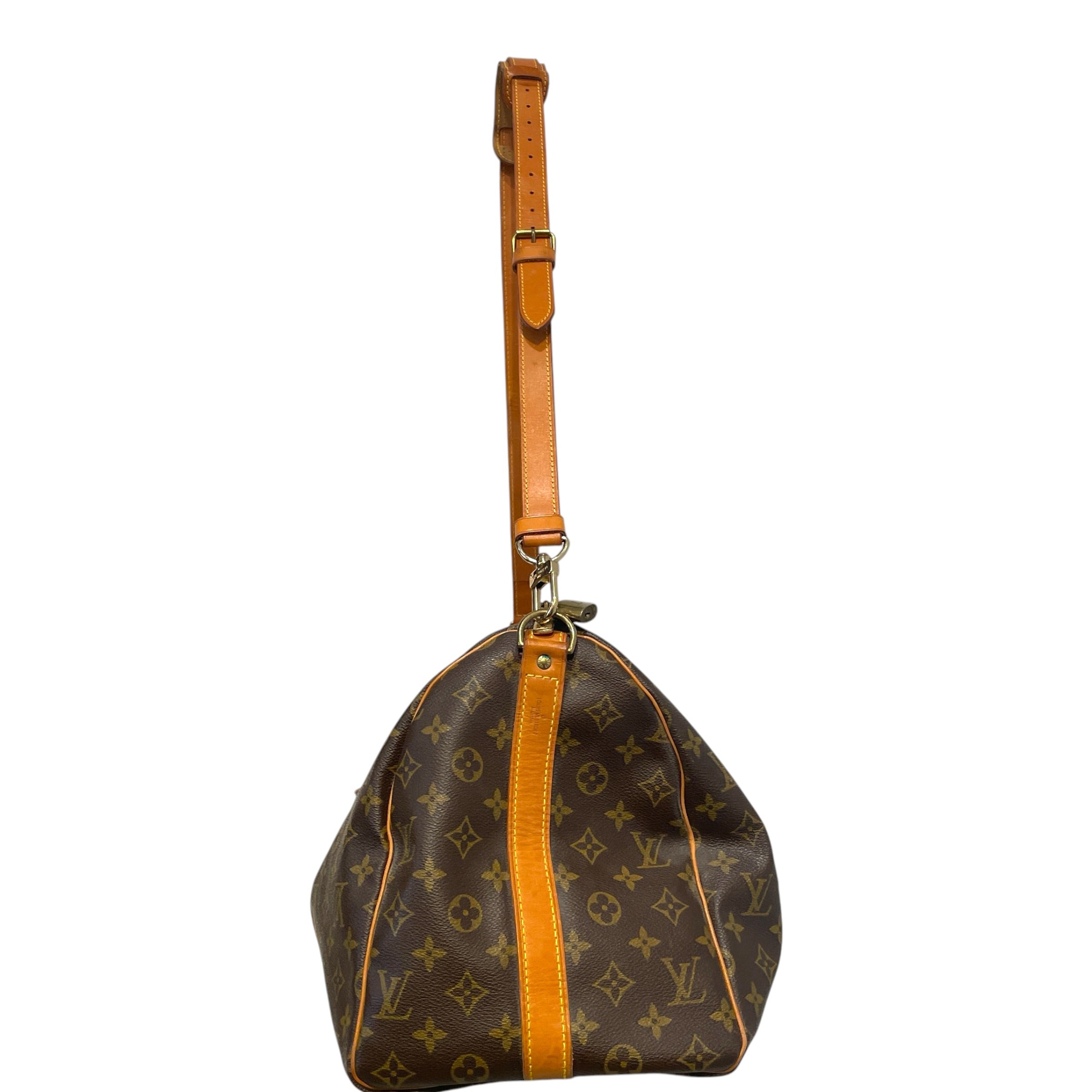 LOUIS VUITTON/Luggage/Monogram/Leather/BRW/Keepall Bandouliere 45 view 3