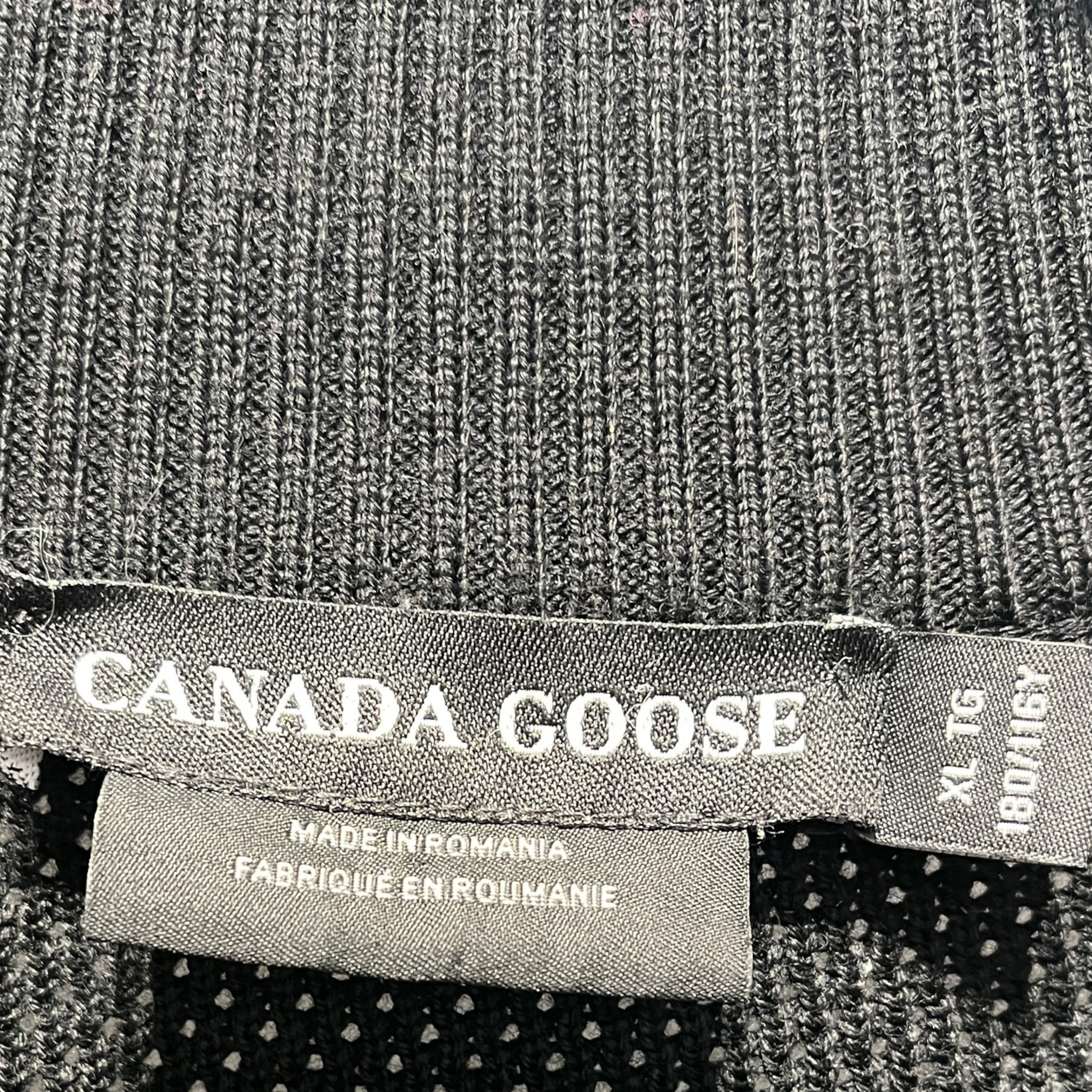 CANADA GOOSE/Sweater/XL/Nylon/BLK/BLK LOGO ON ARM 1/2 KNIT+NYLON view 3