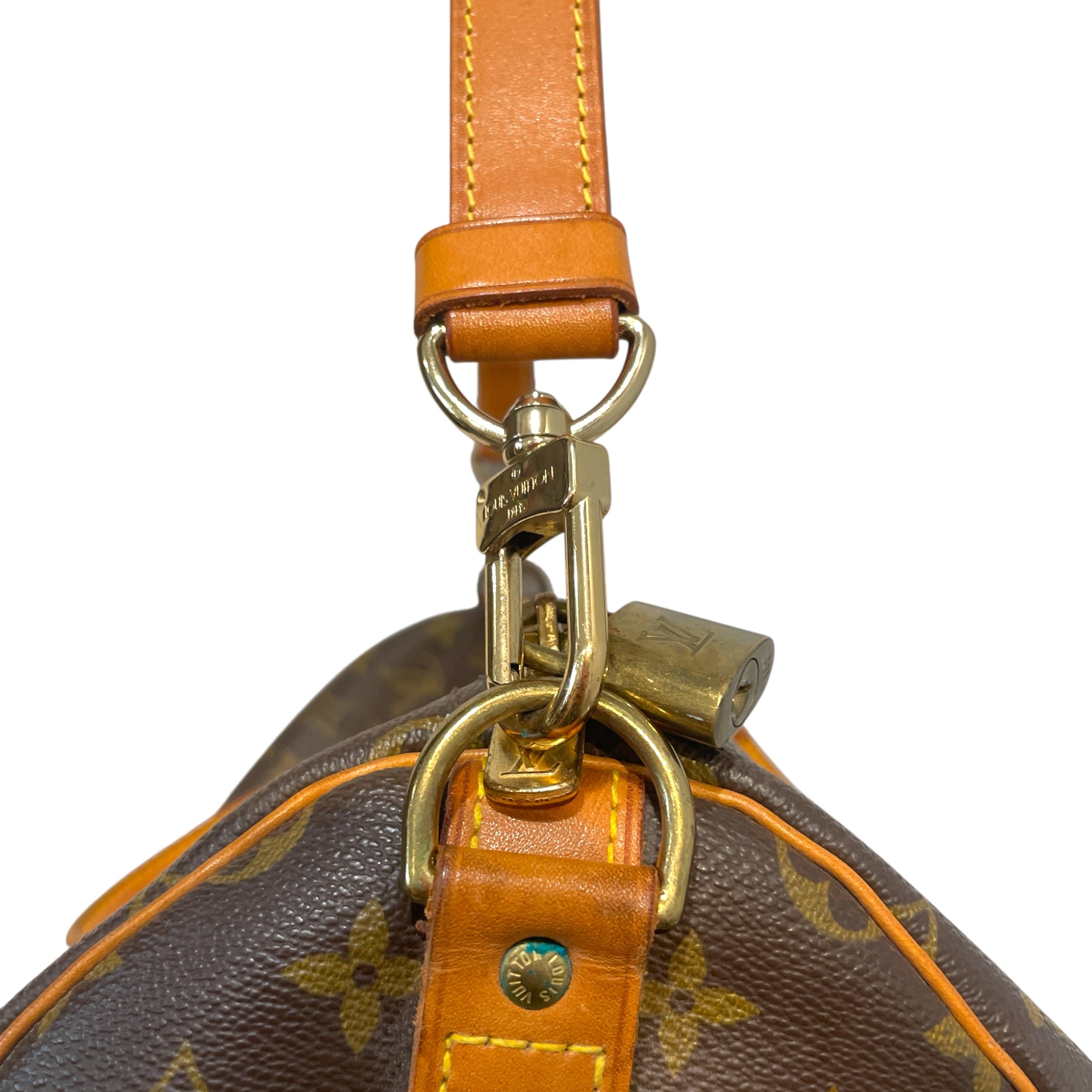 LOUIS VUITTON/Luggage/Monogram/Leather/BRW/Keepall Bandouliere 45 view 4