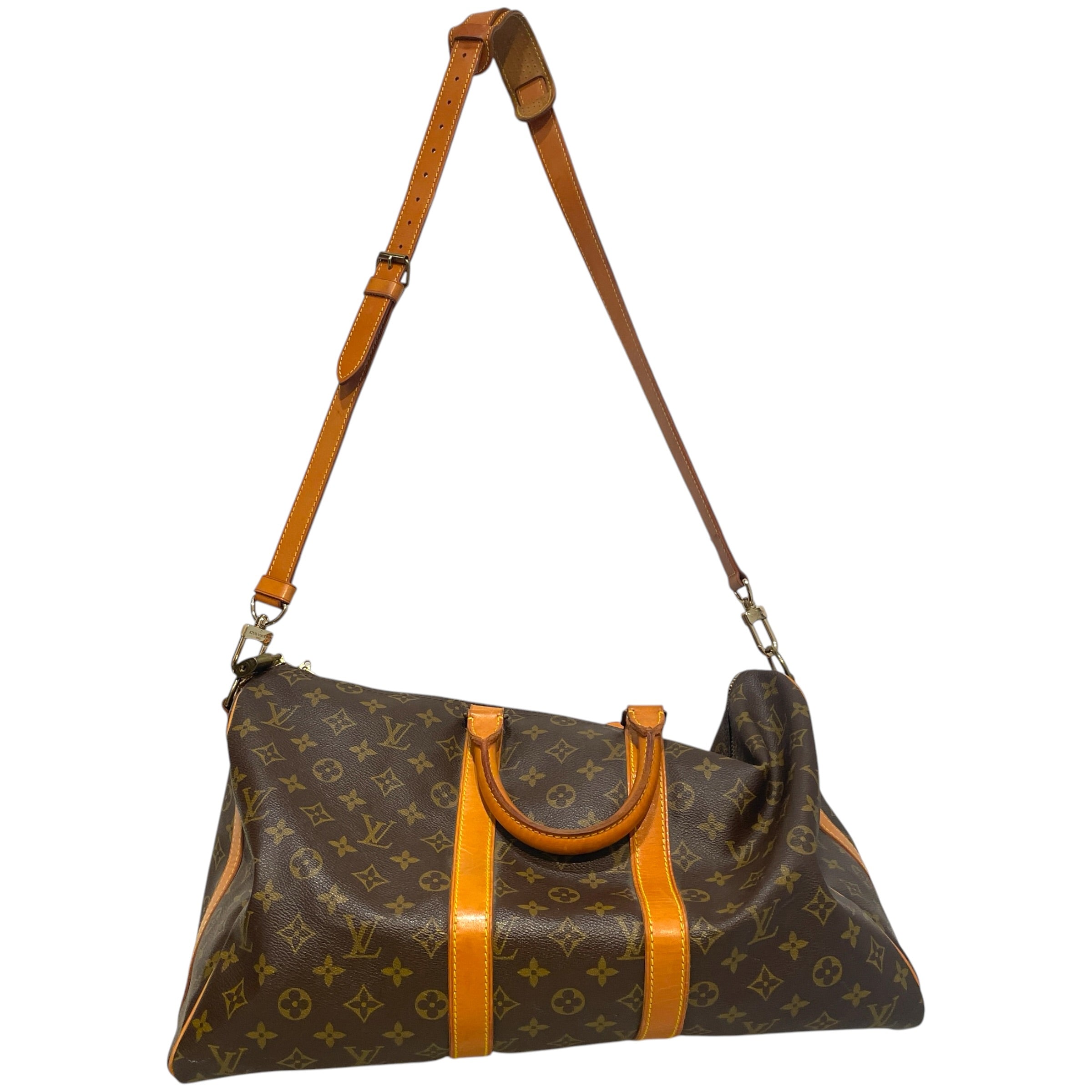 LOUIS VUITTON/Luggage/Monogram/Leather/BRW/Keepall Bandouliere 45 view 5