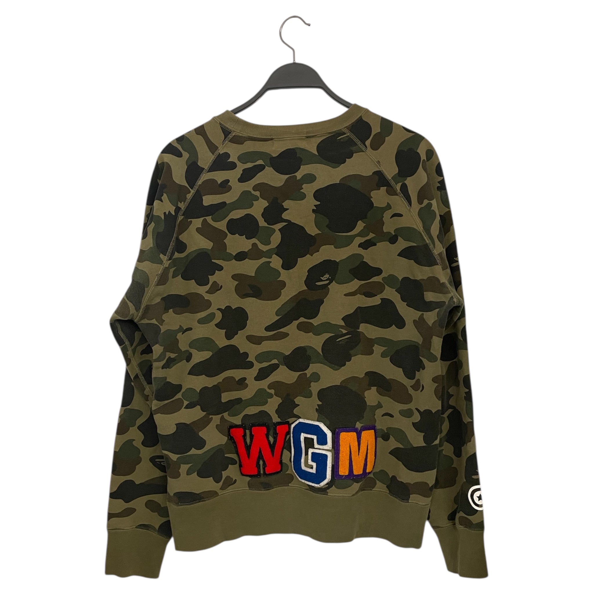 A BATHING APE/Sweatshirt/L/Camouflage/Cotton/GRN/1st Camo Shark Zip Sweatshirt view 2