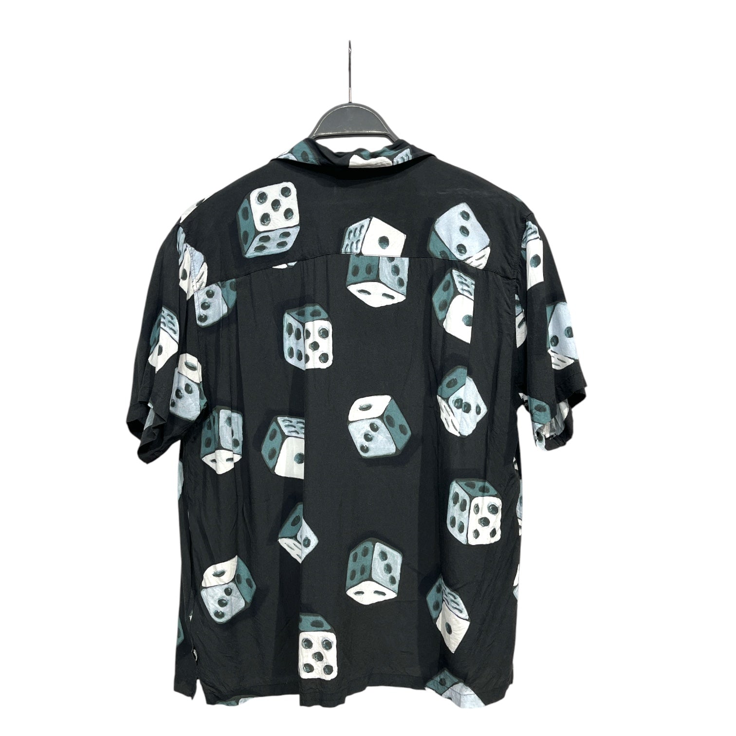 STUSSY/SS Shirt/M/BLK/All Over Print/DICE view 2