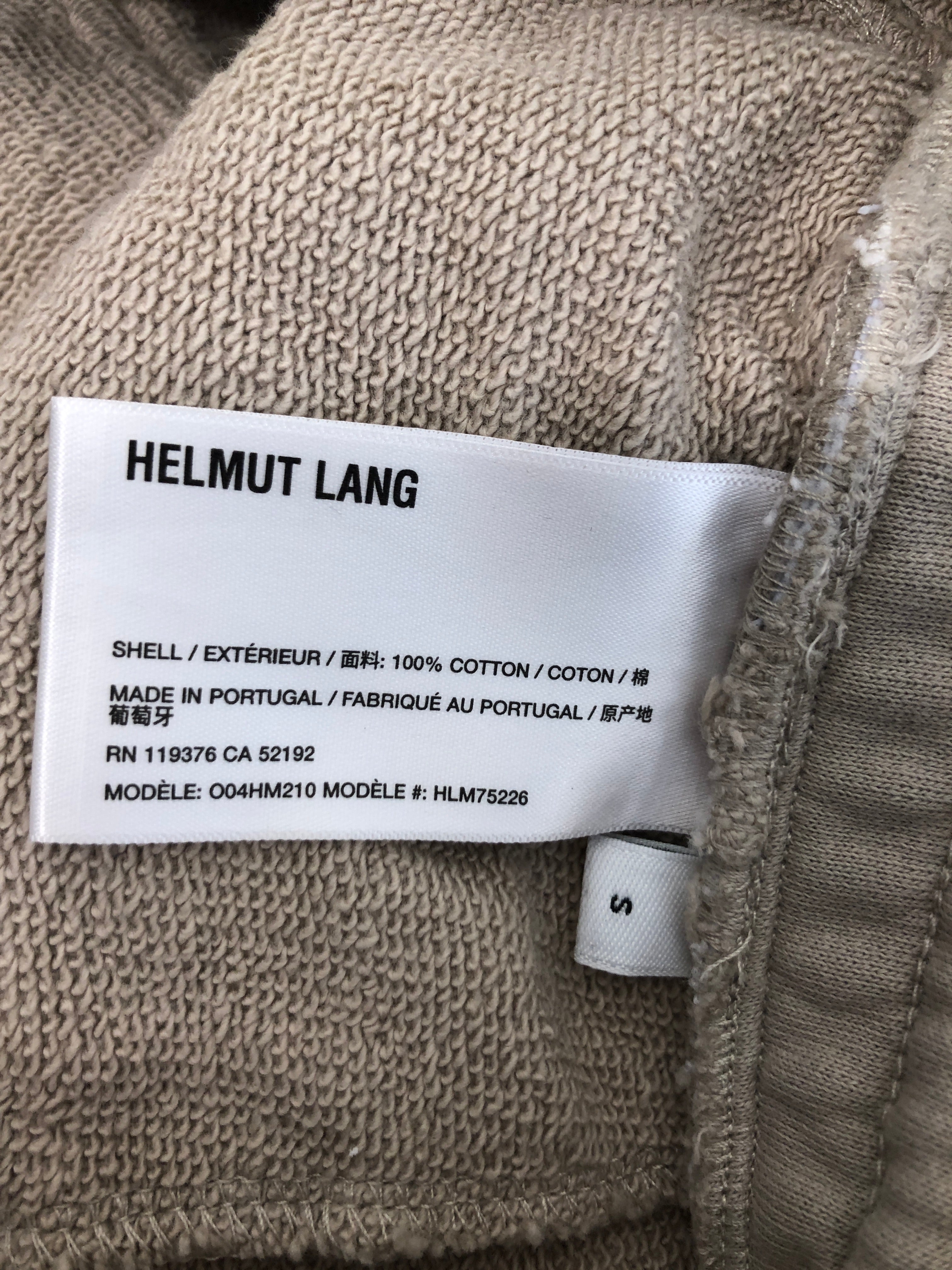 Helmut Lang/Pants/S/Cotton/BEG/004HM210 zipper sweats view 4