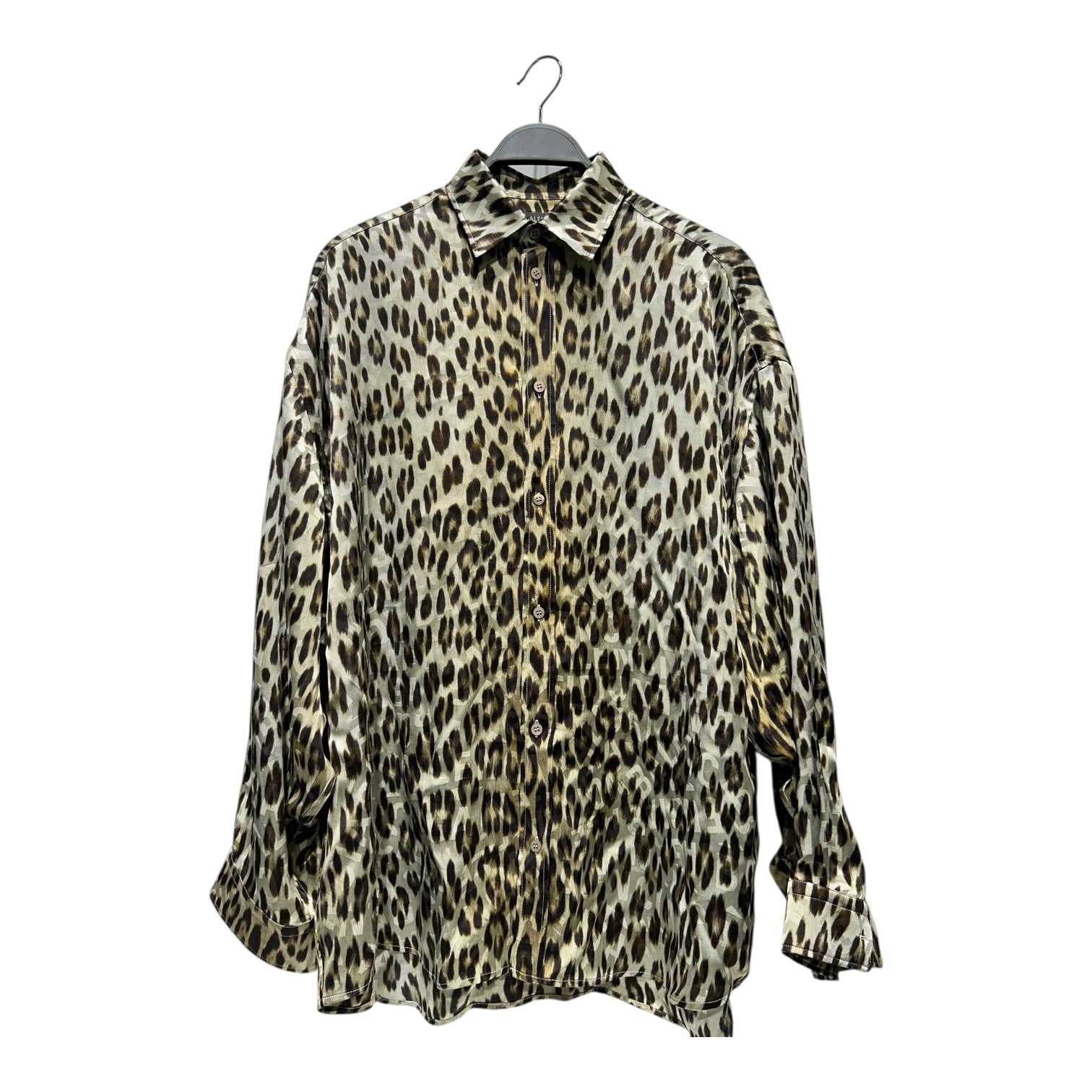 BALENCIAGA/LS Shirt/3/Silk/BRW/Animal Pattern/ view 1