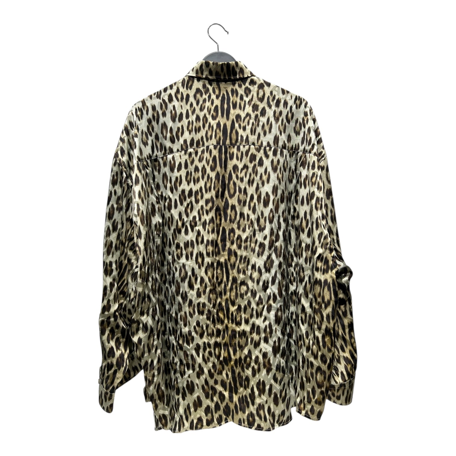 BALENCIAGA/LS Shirt/3/Silk/BRW/Animal Pattern/ view 2