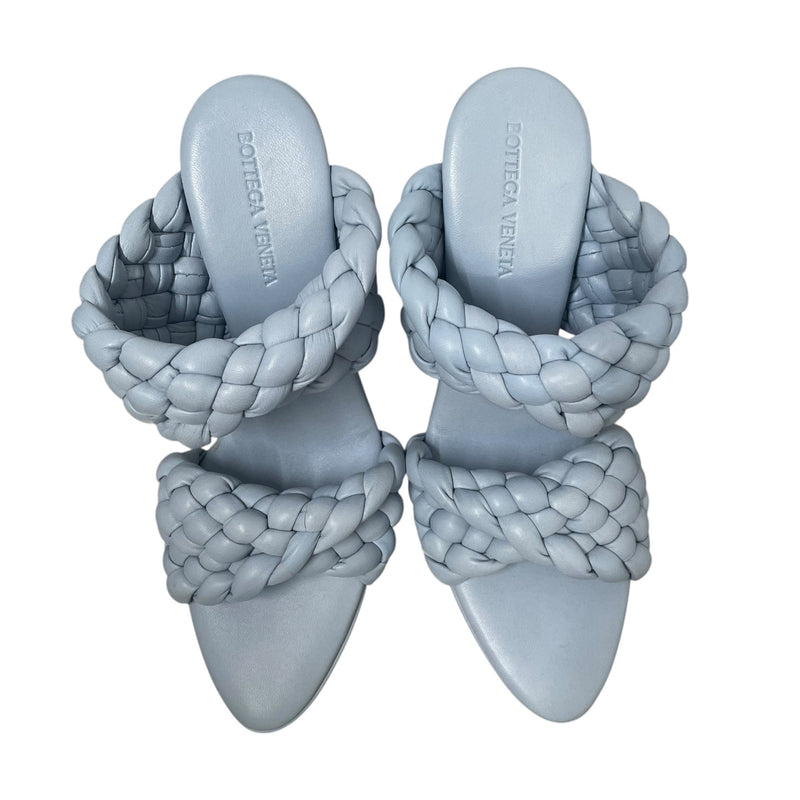 BOTTEGA VENETA/Heels/EU 39.5/Leather/BLU/INTRECCIATO CURVE SLIDE