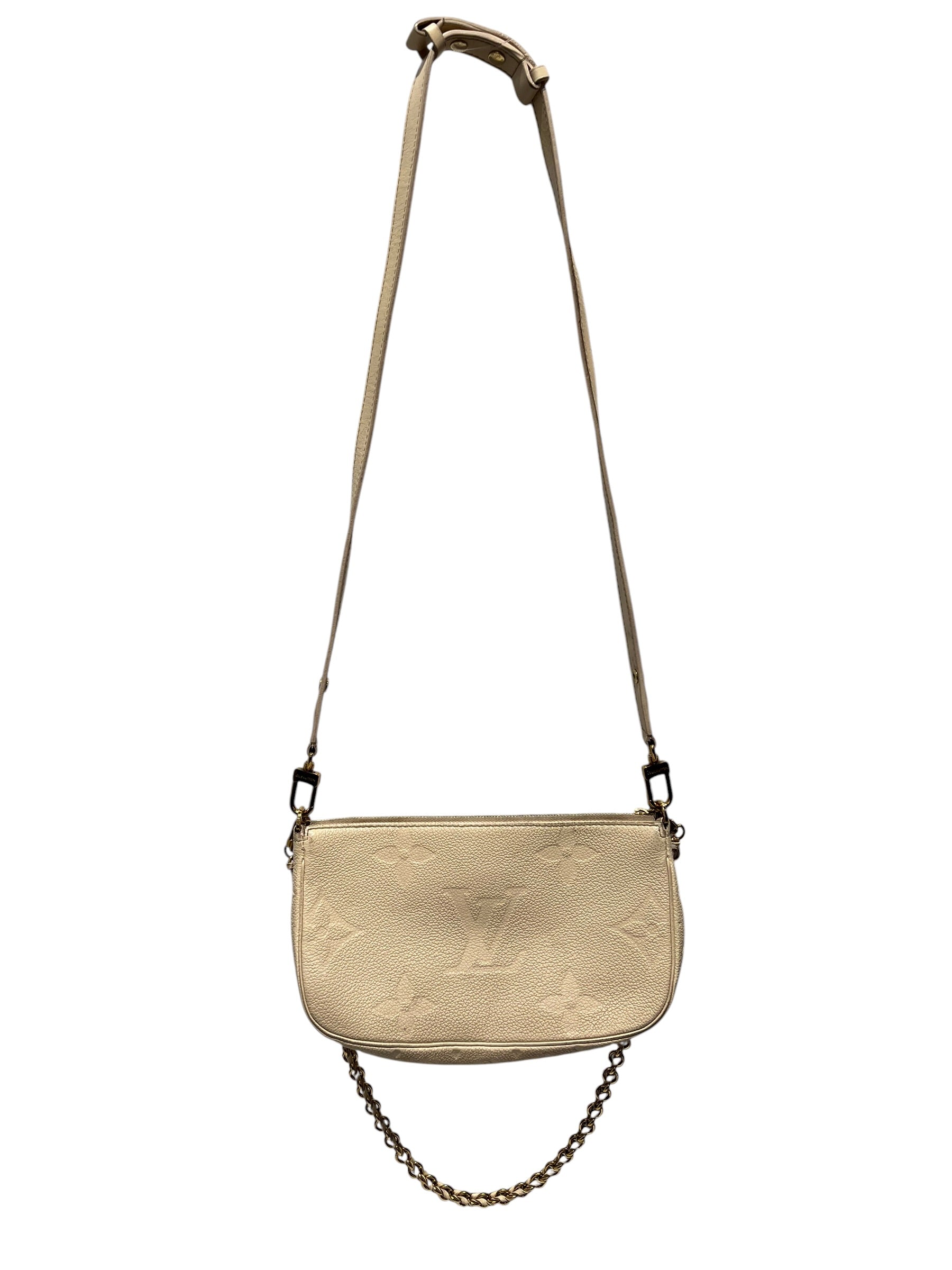 LOUIS VUITTON/Cross Body Bag/Monogram/Leather/CRM/MULTI-POCHETTE view 2